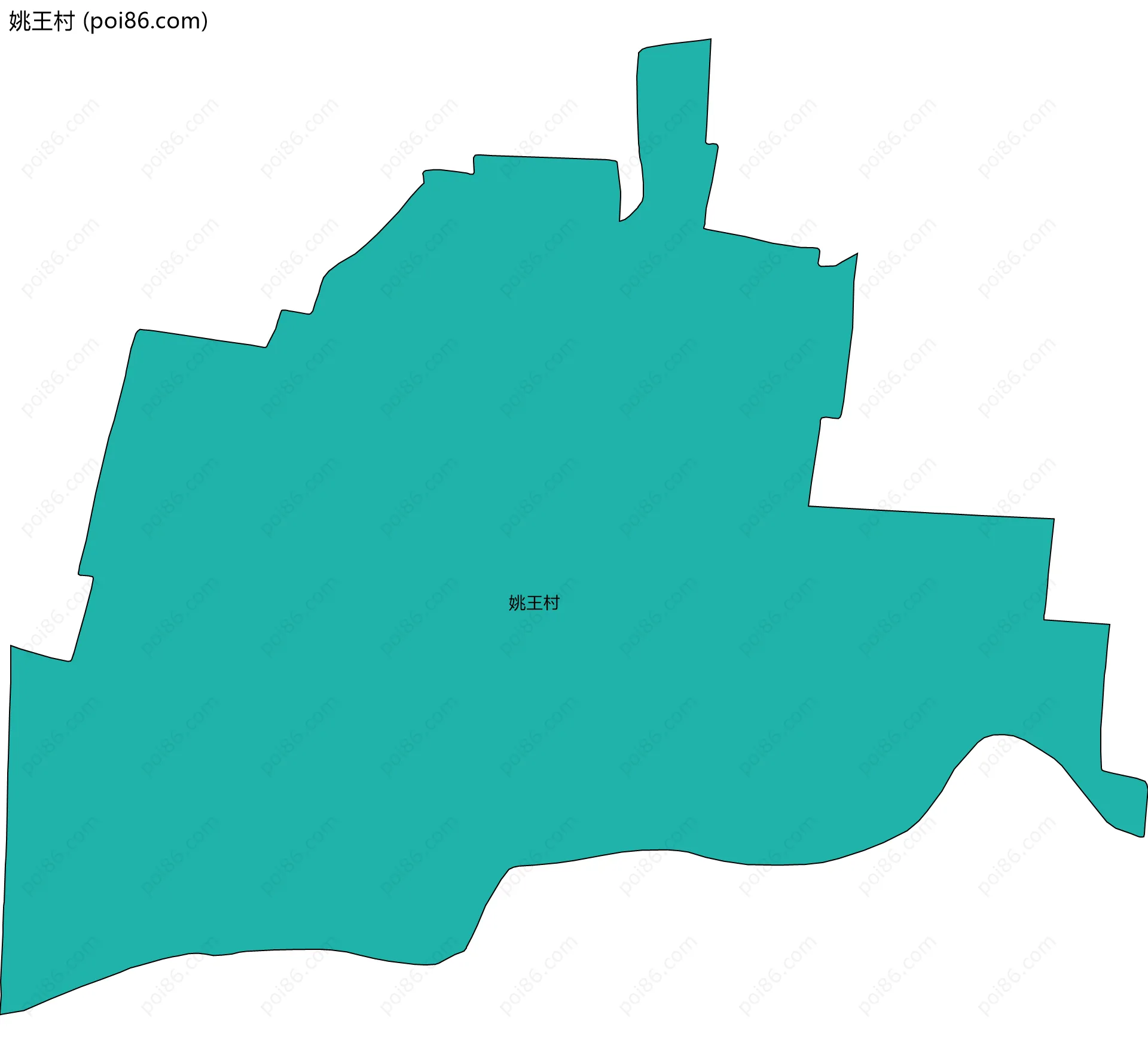姚王村边界地图