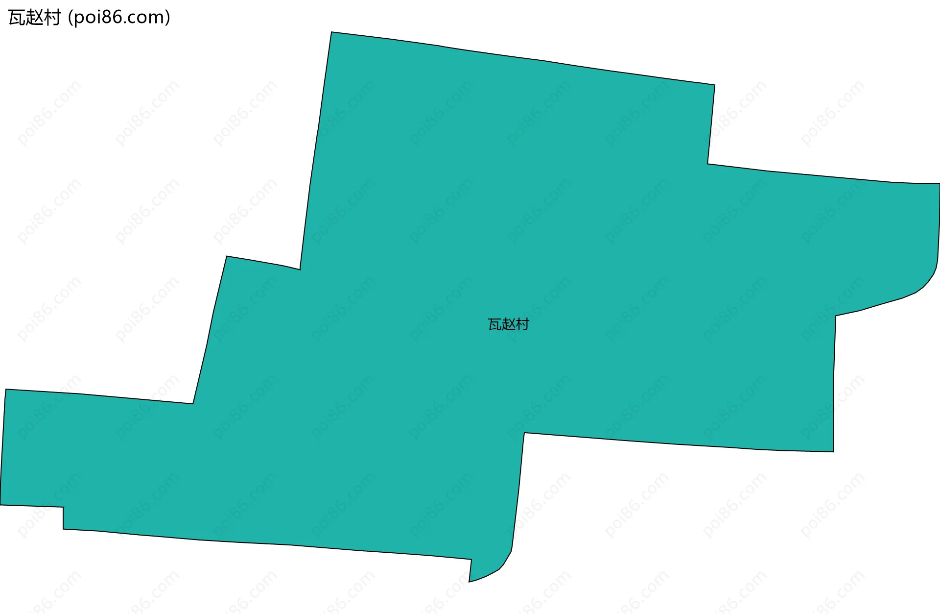 瓦赵村边界地图