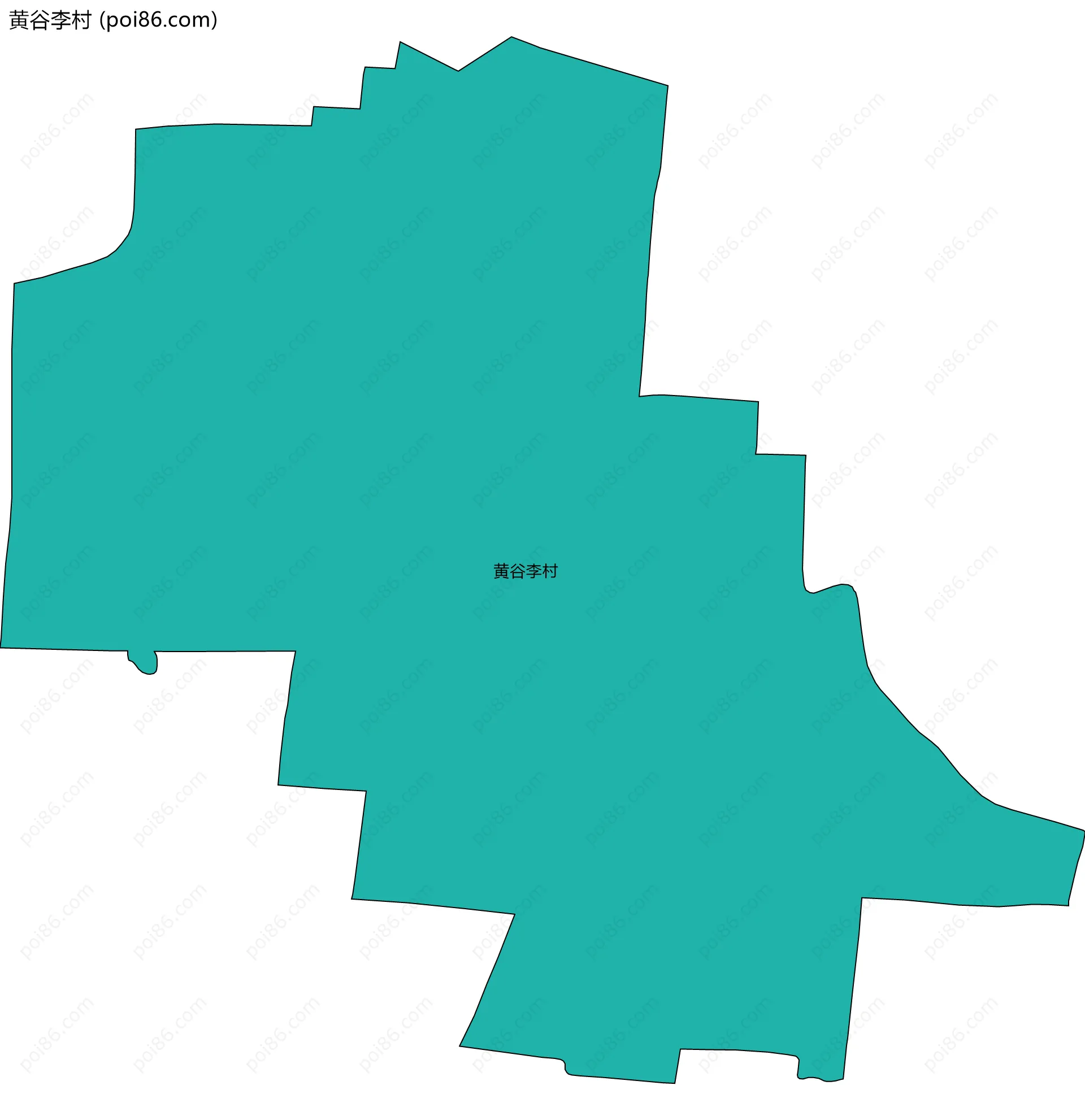 黄谷李村边界地图