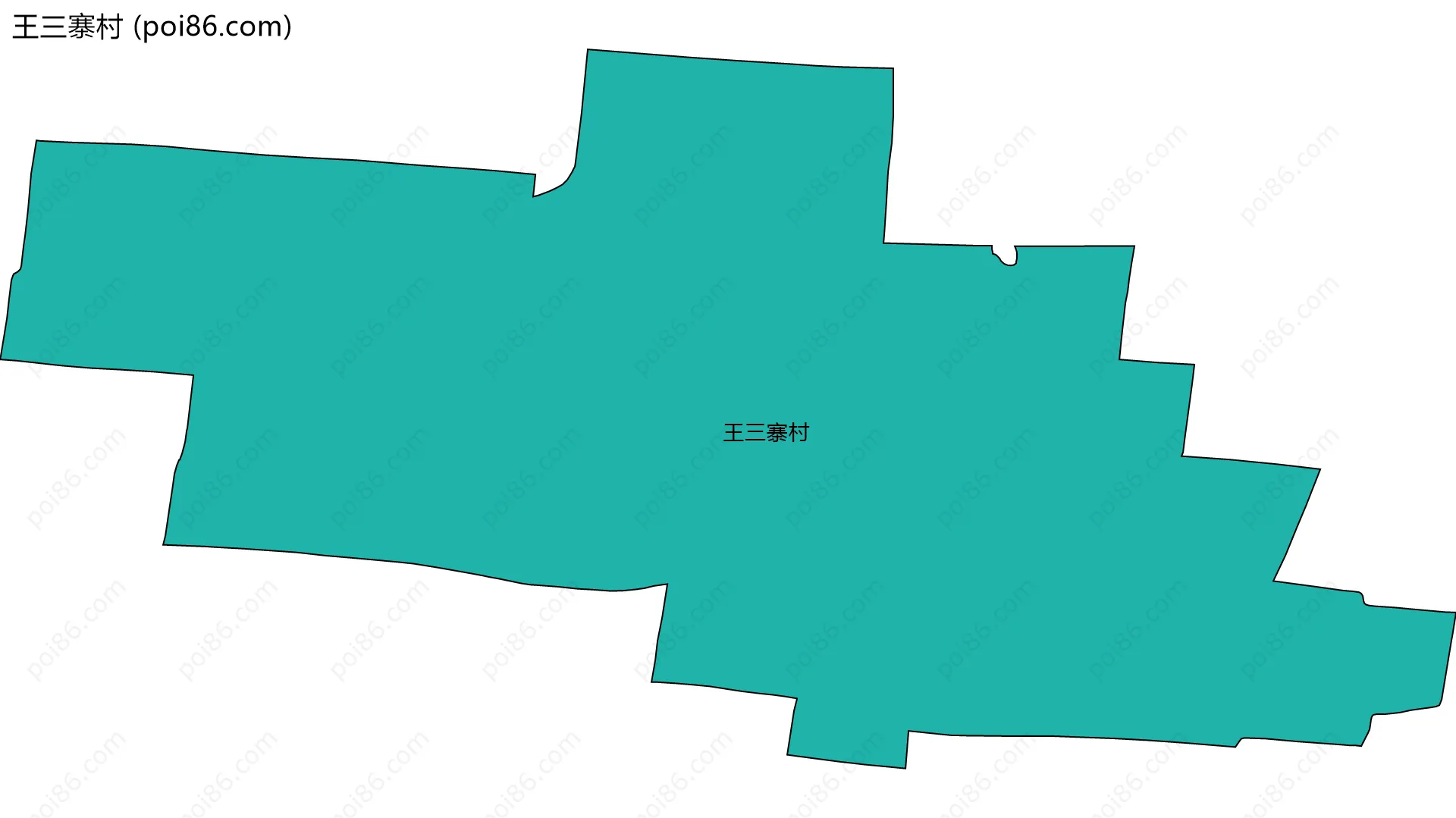 王三寨村边界地图