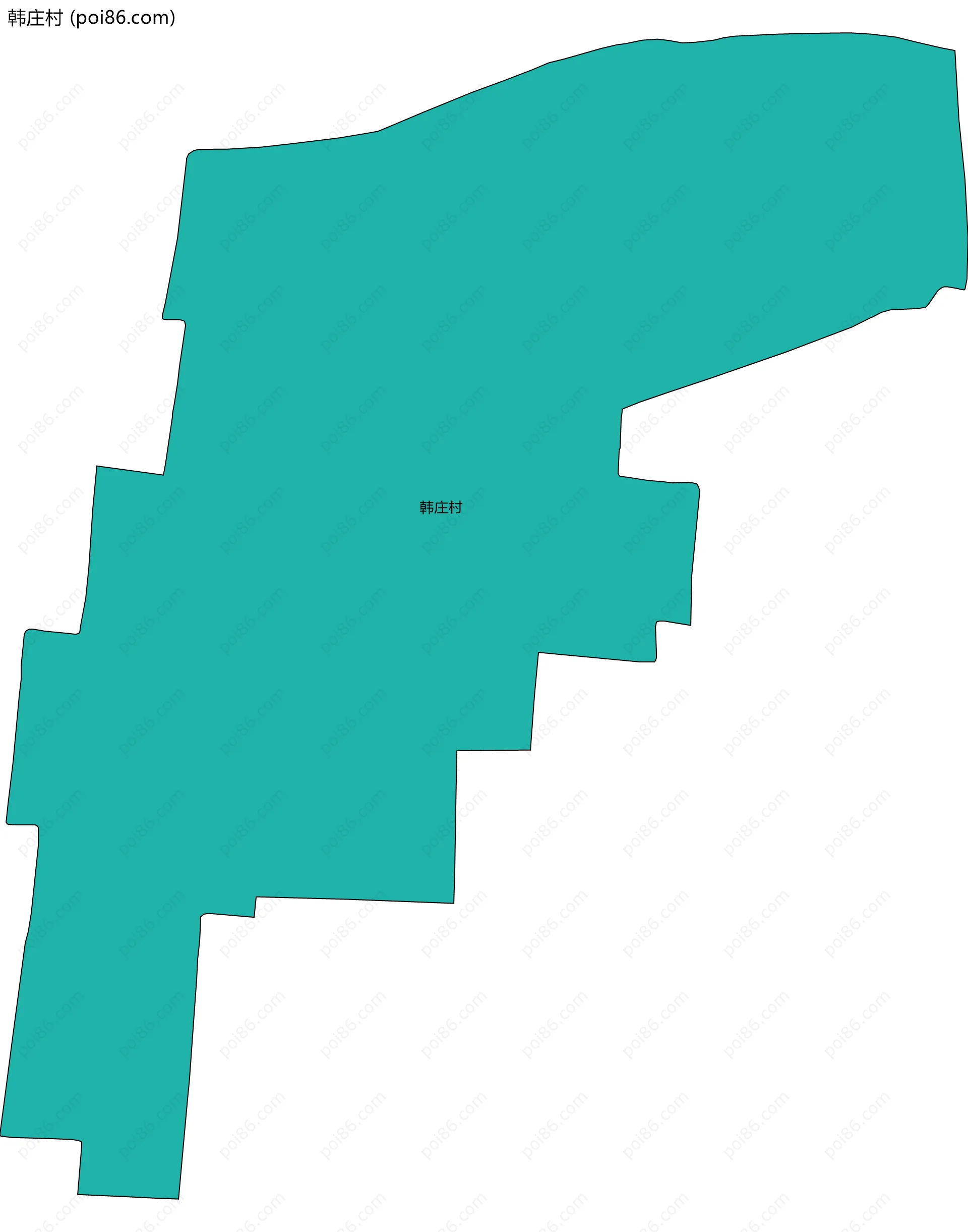 韩庄村边界地图