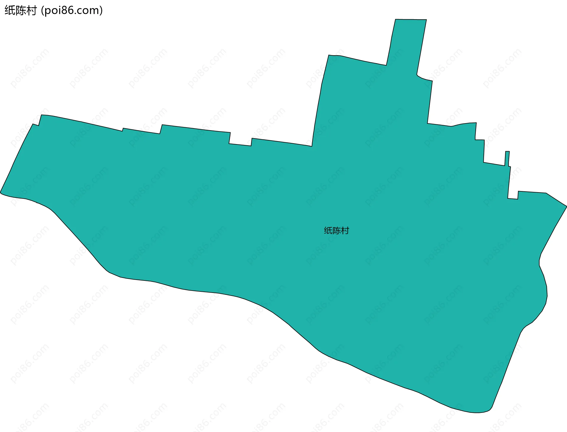 纸陈村边界地图