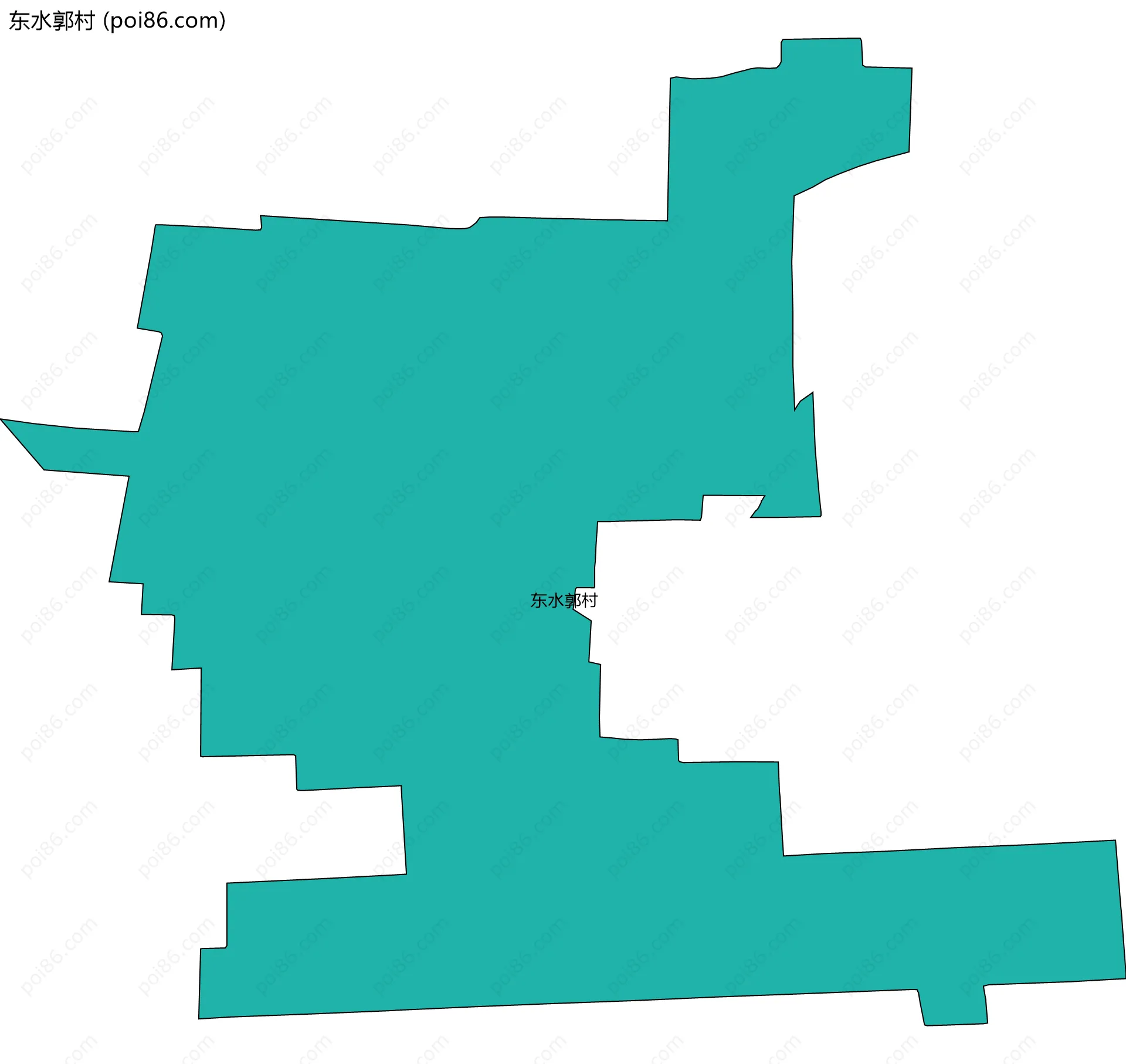东水郭村边界地图