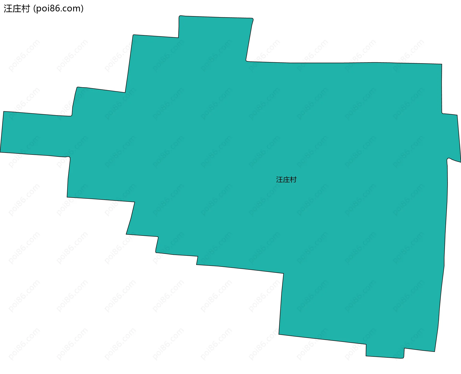 汪庄村边界地图