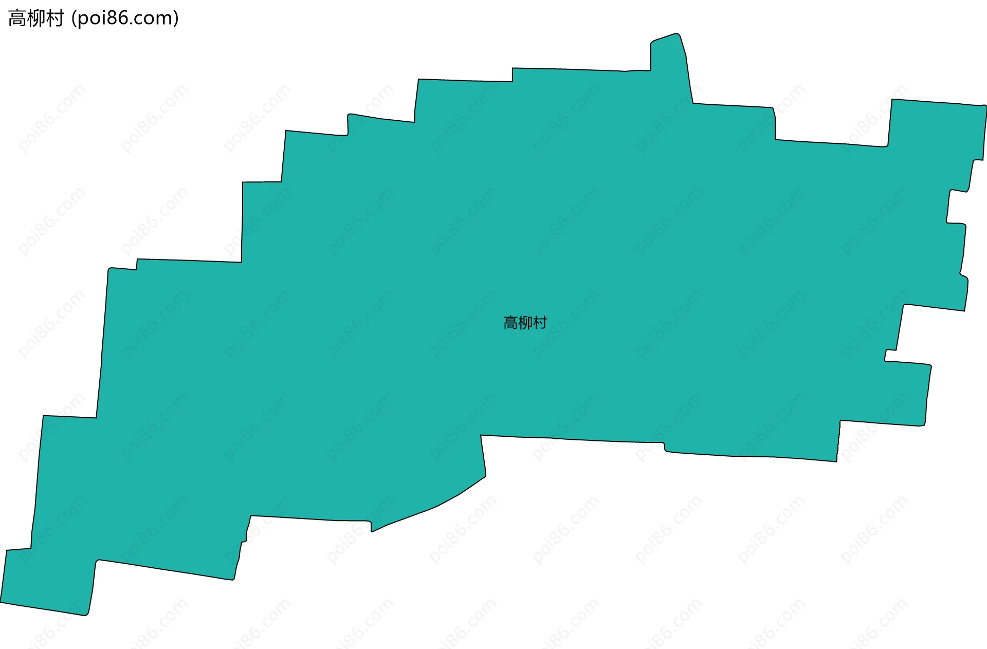 高柳村边界地图