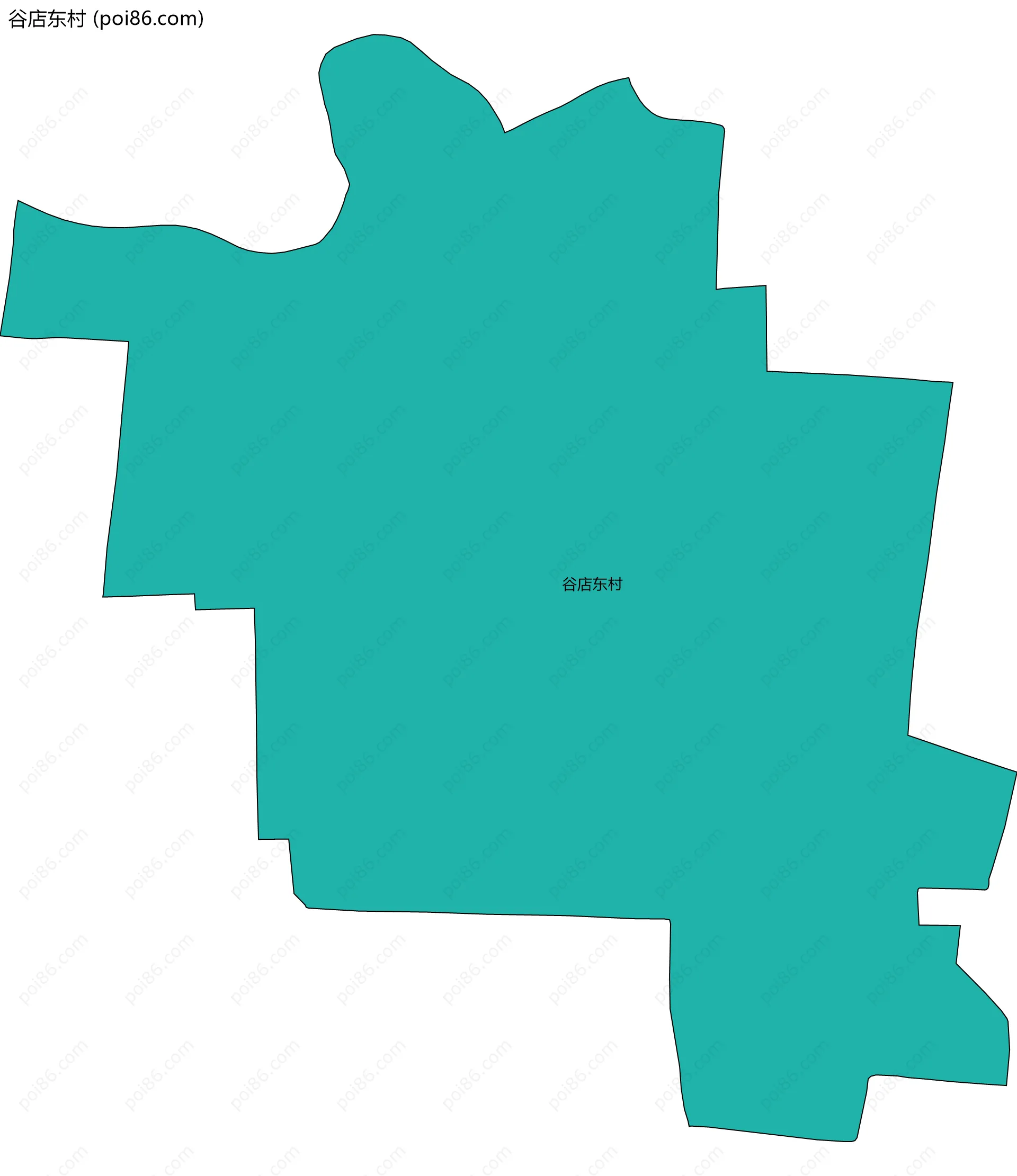谷店东村边界地图
