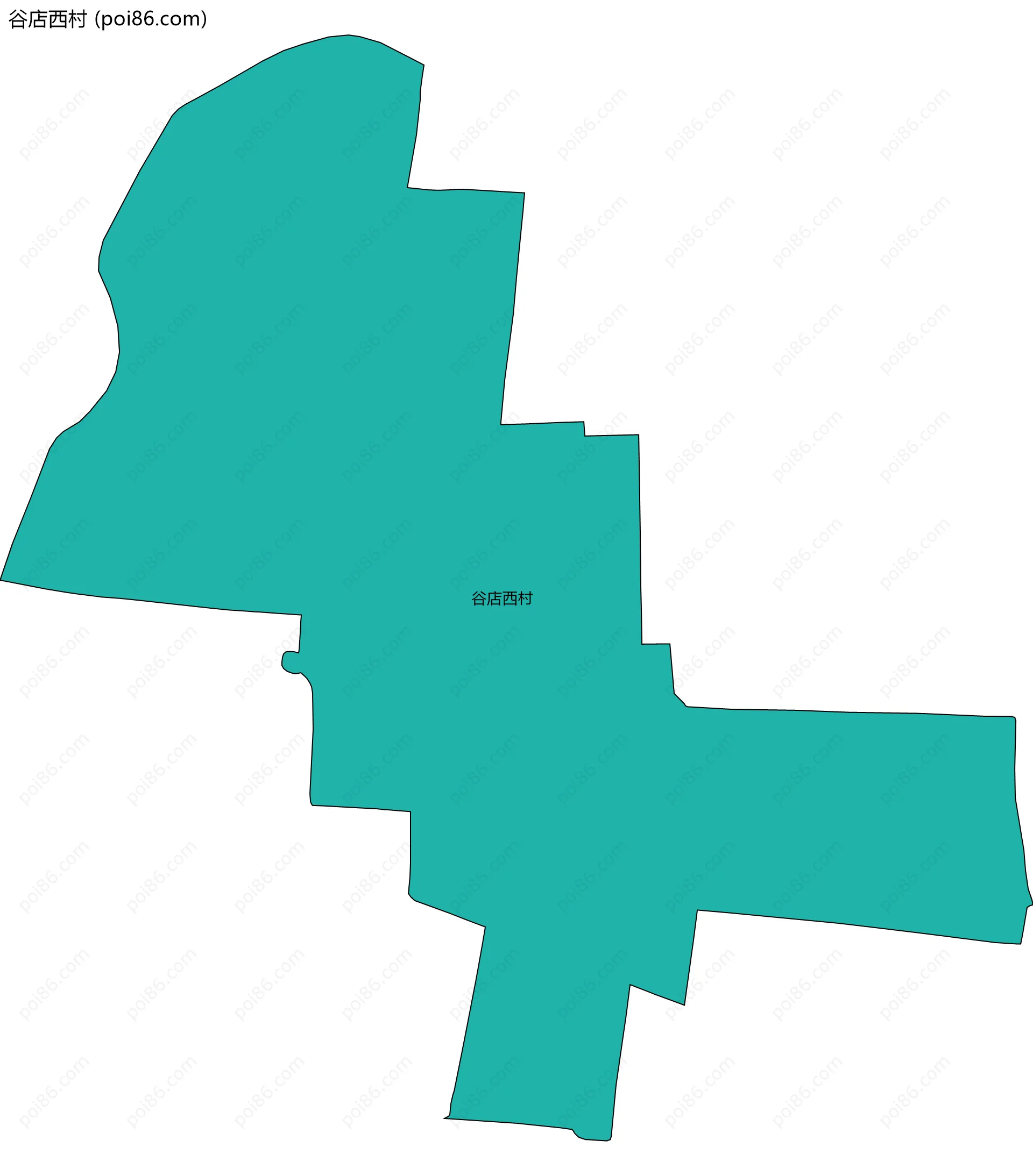 谷店西村边界地图