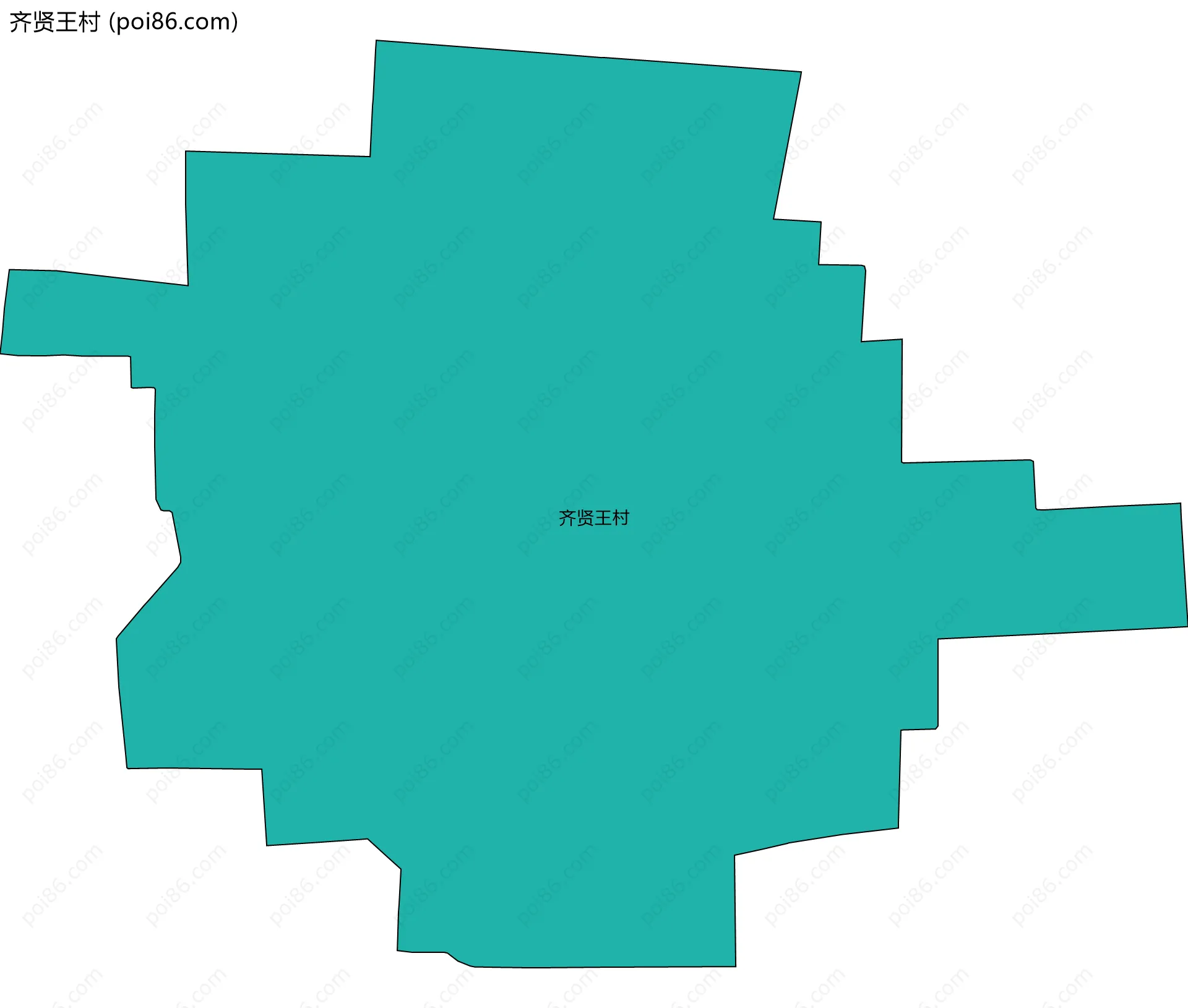 齐贤王村边界地图