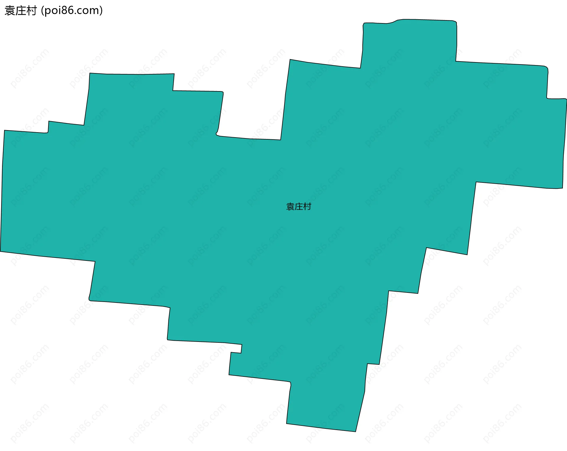 袁庄村边界地图