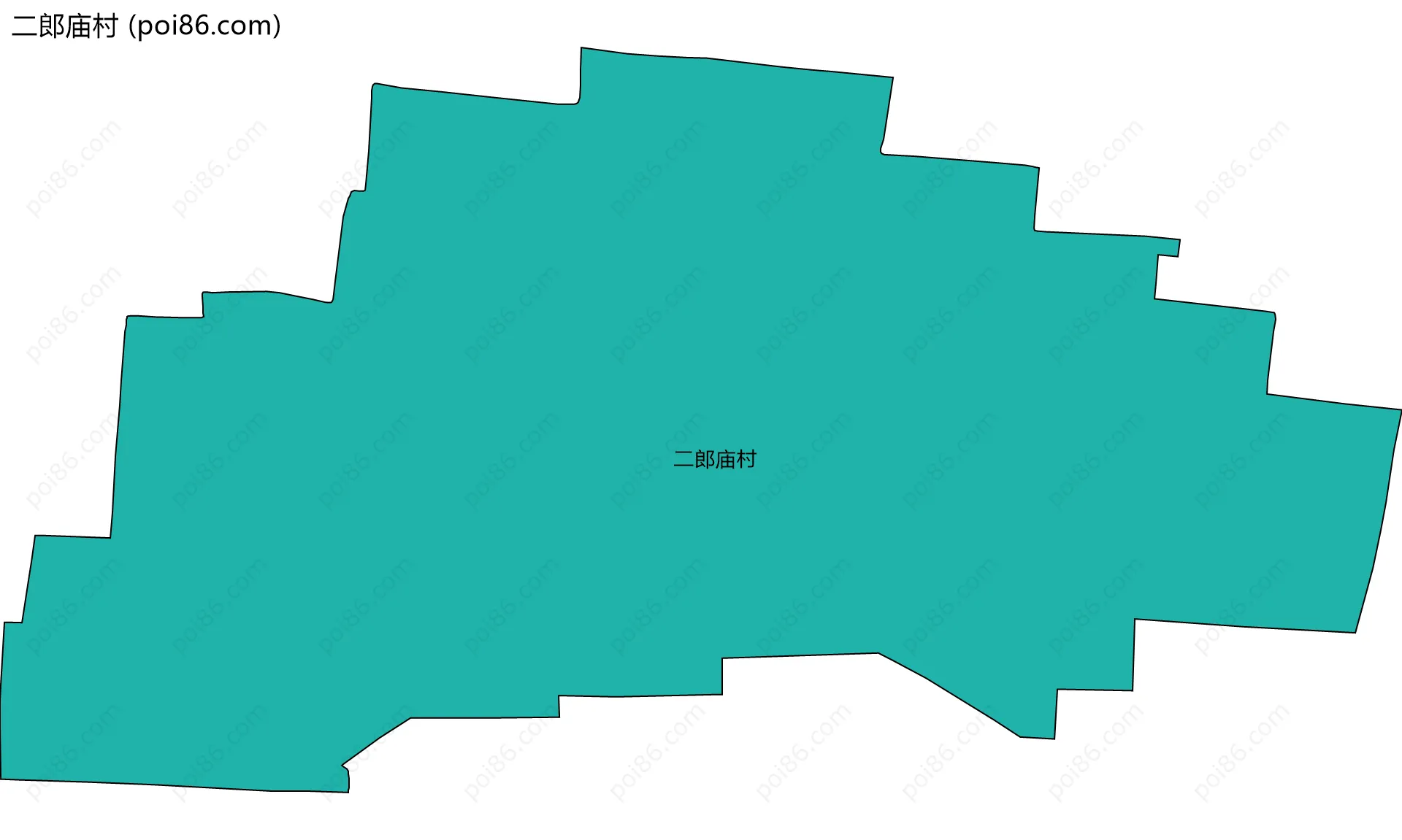 二郎庙村边界地图
