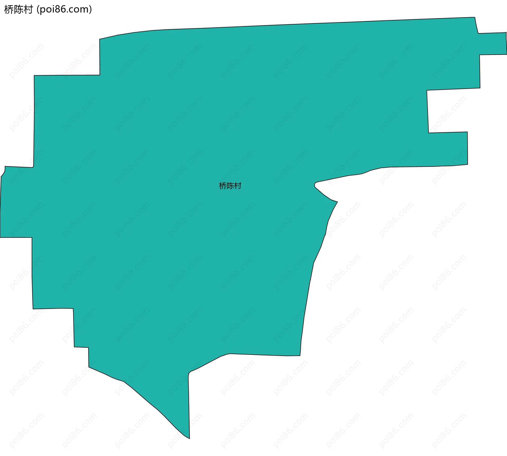 桥陈村边界地图