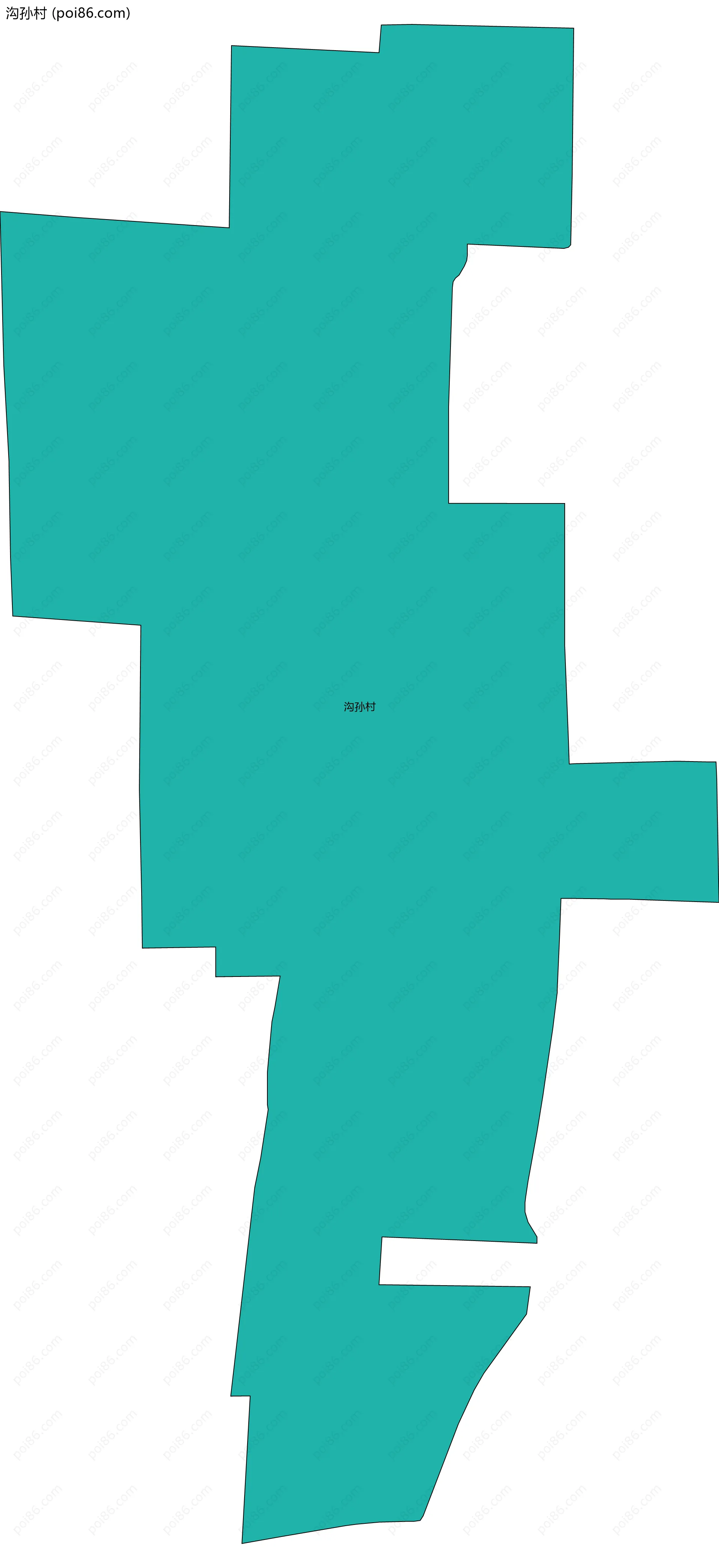 沟孙村边界地图