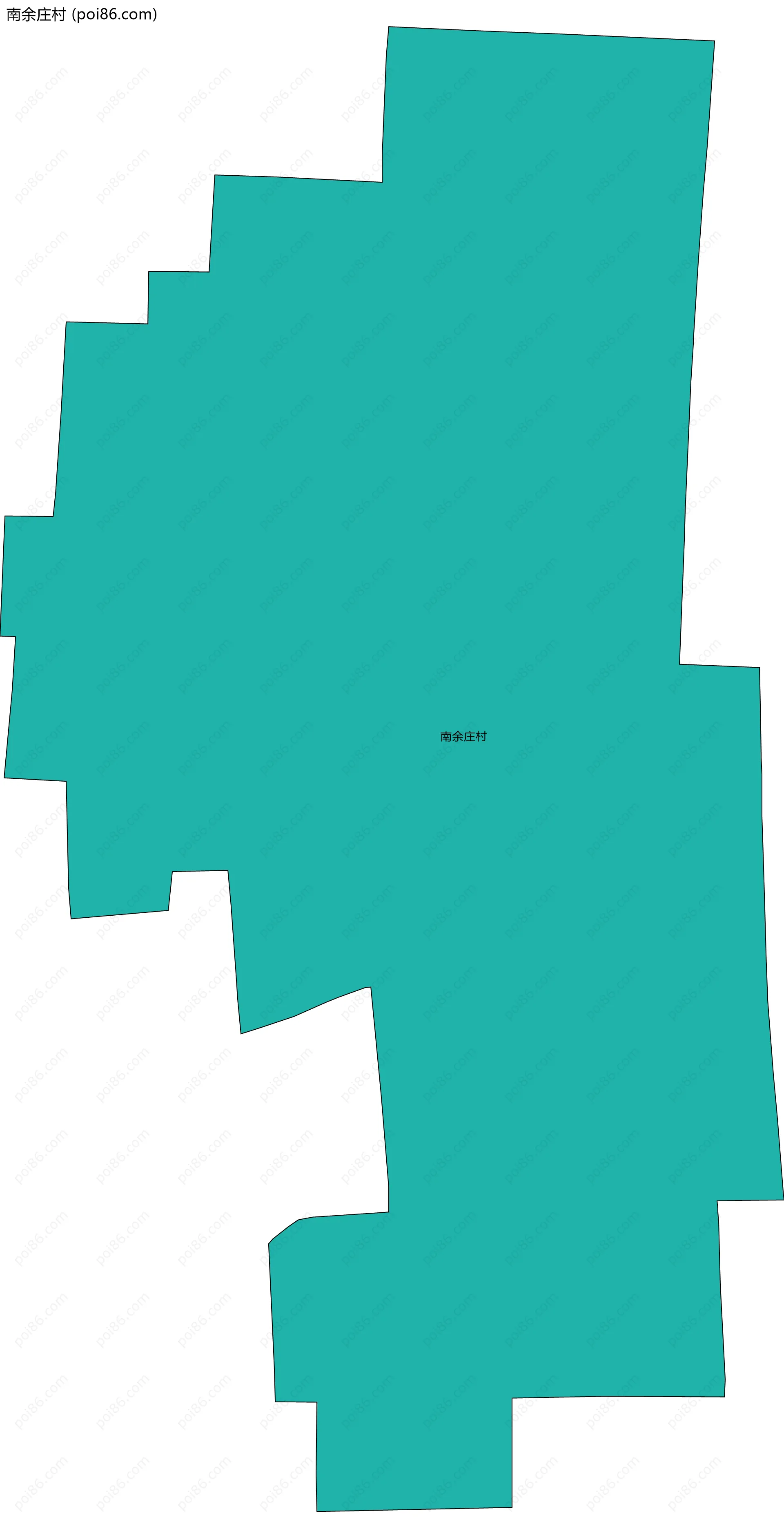 南余庄村边界地图