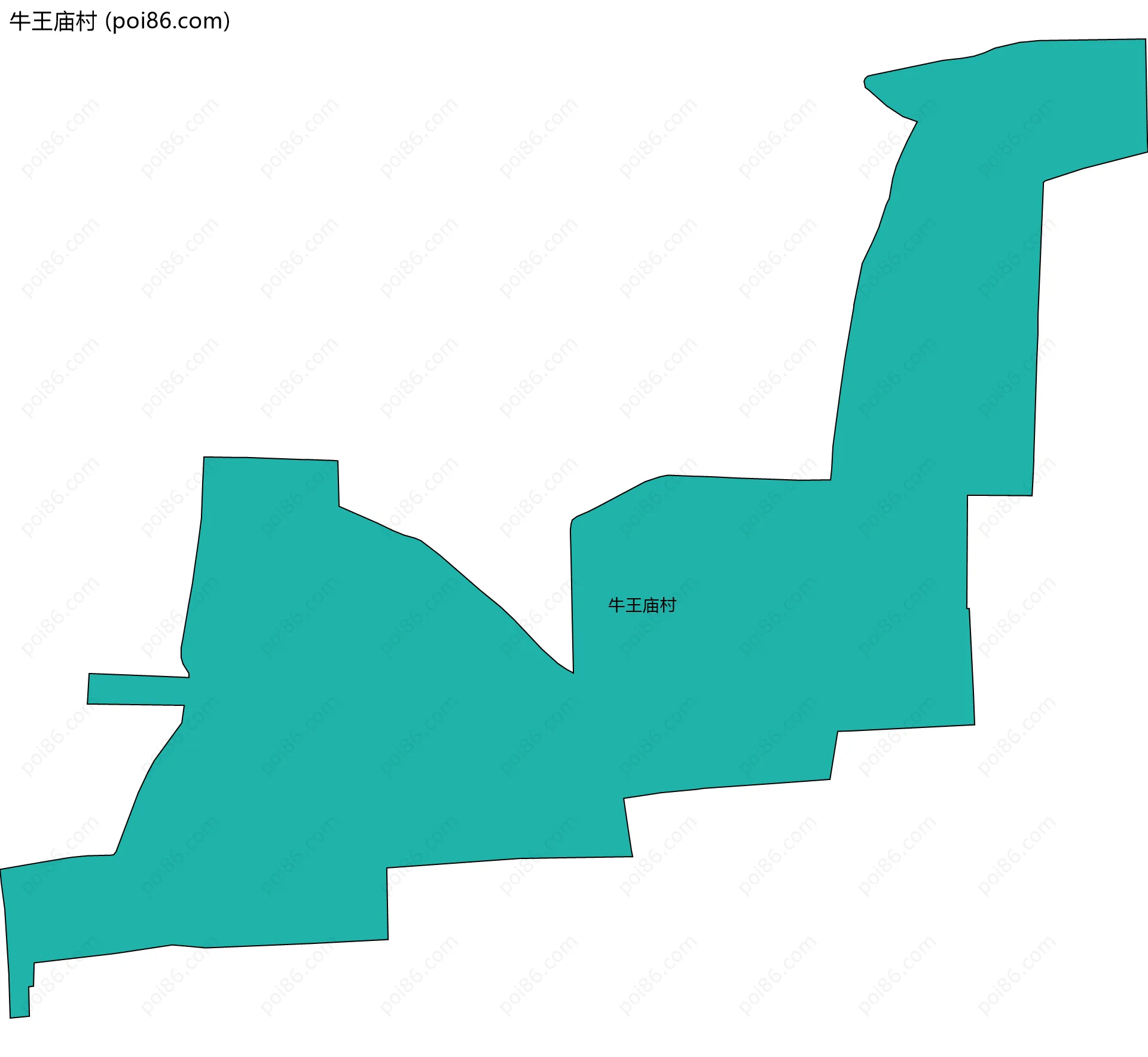 牛王庙村边界地图