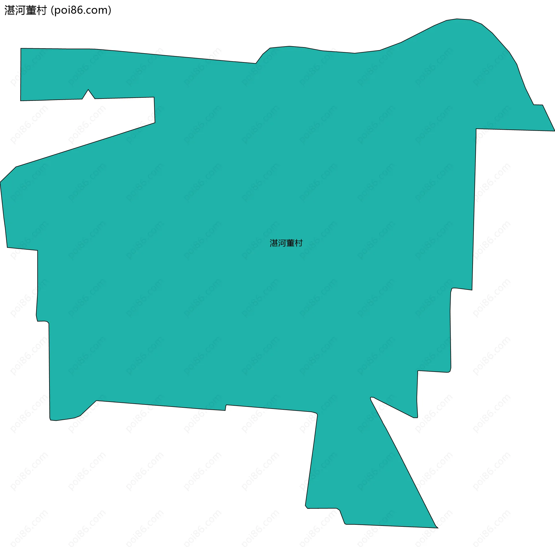 湛河董村边界地图