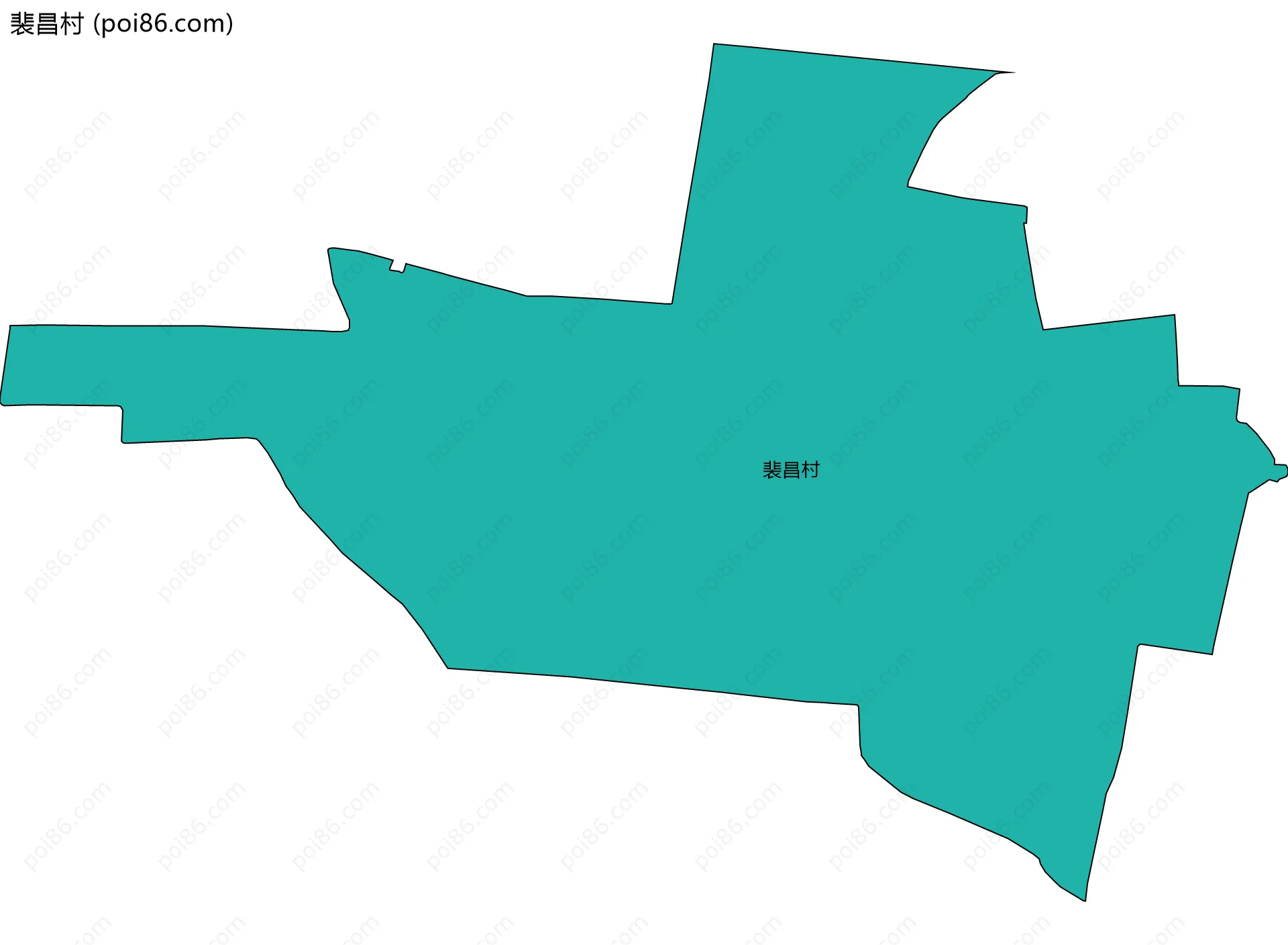 裴昌村边界地图