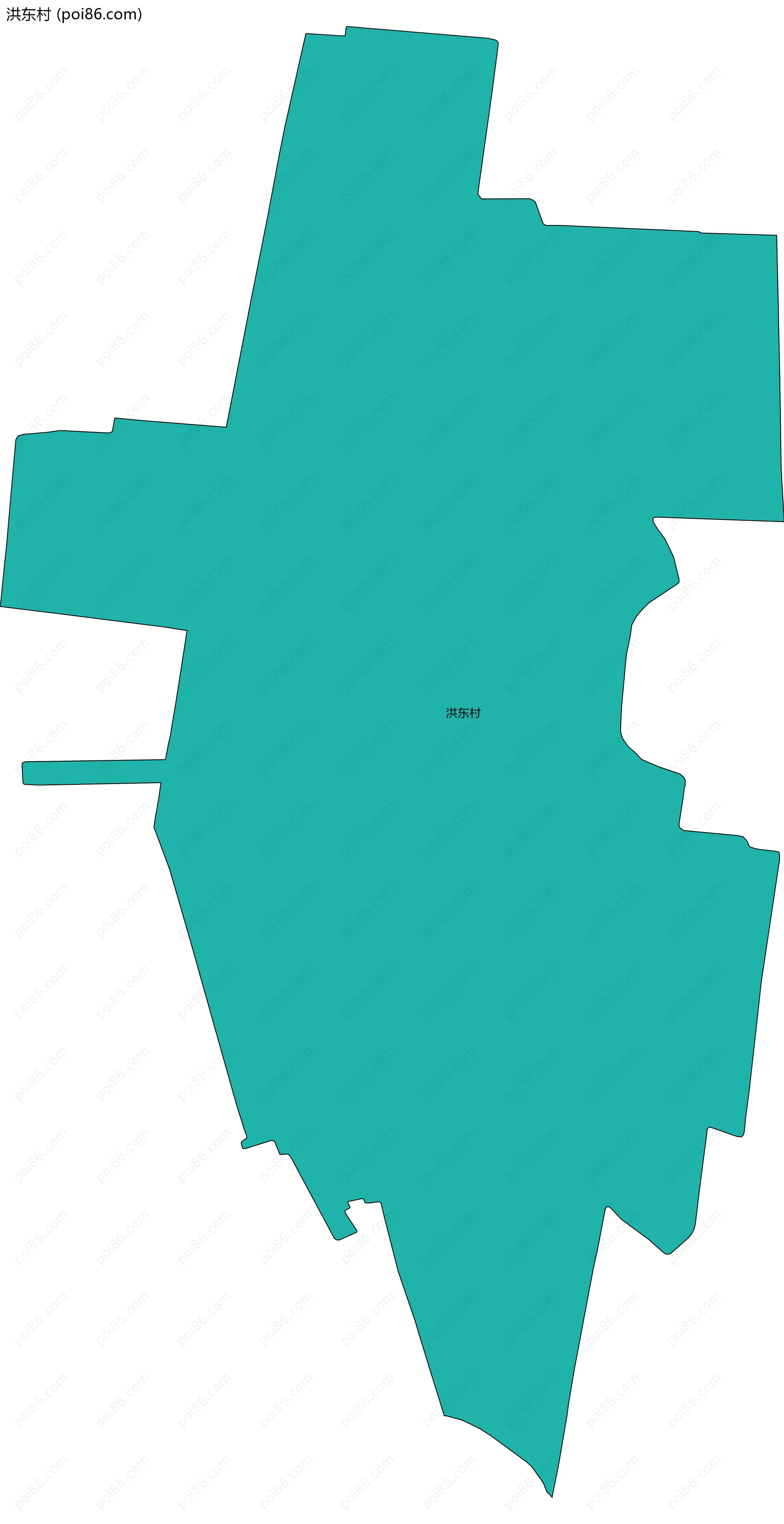 洪东村边界地图