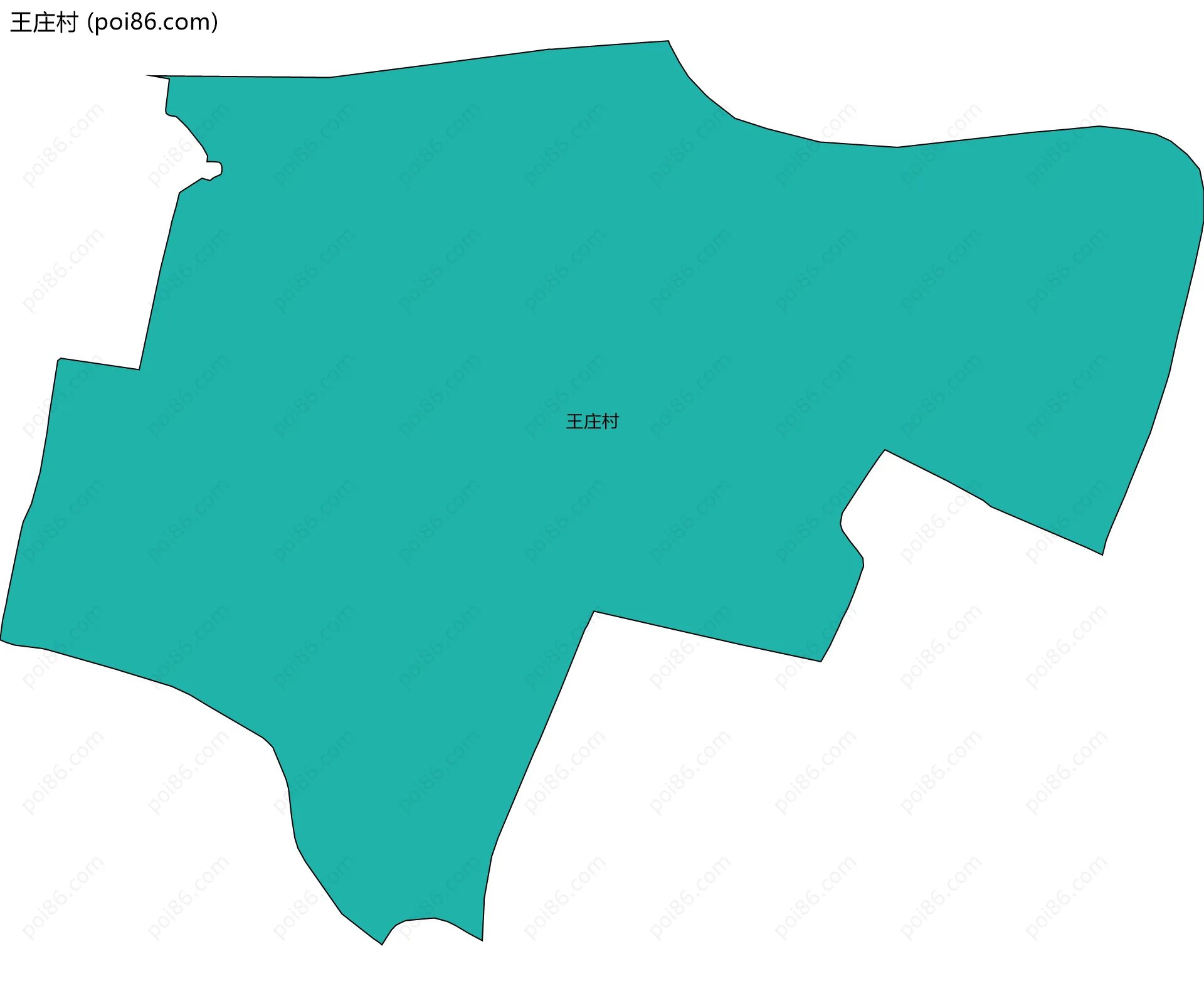 王庄村边界地图