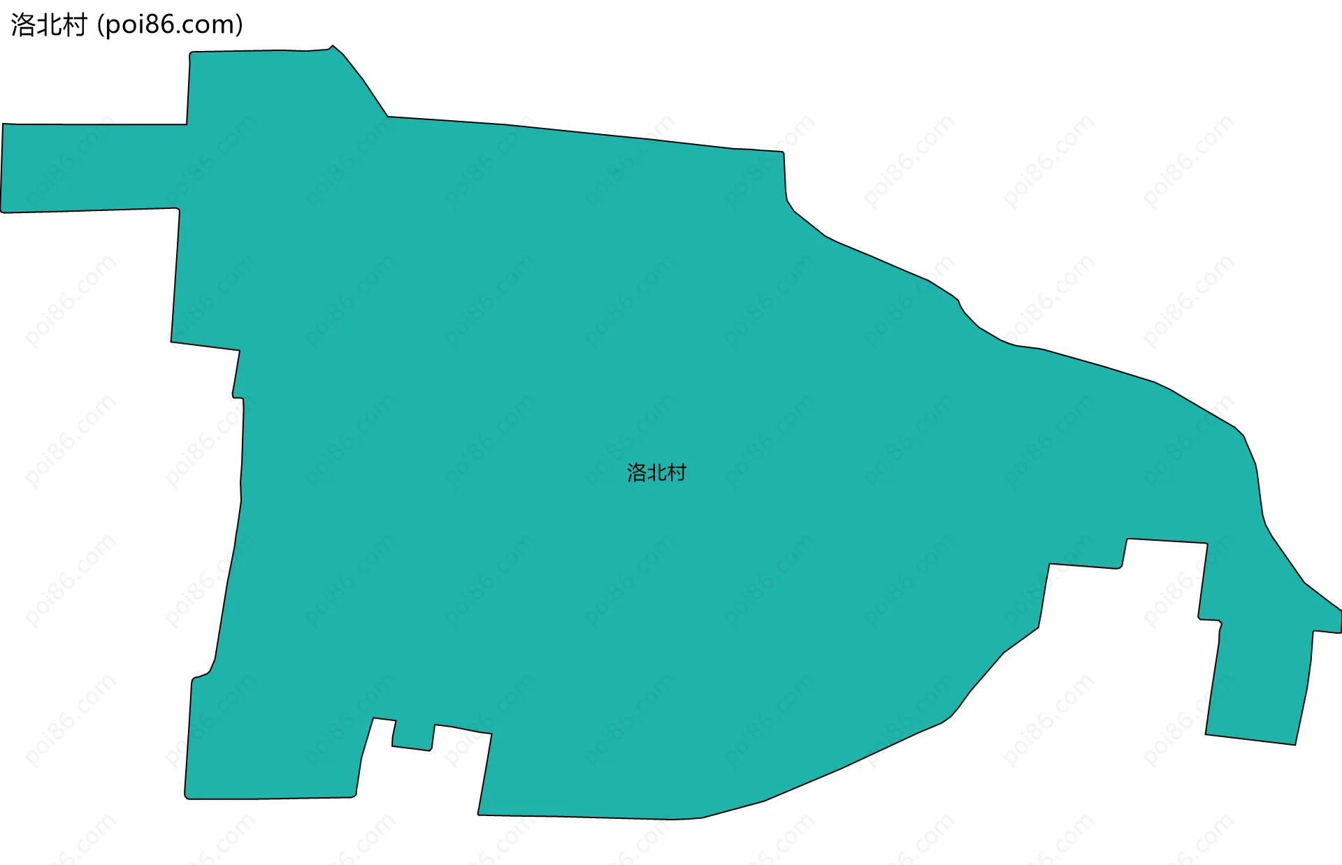洛北村边界地图