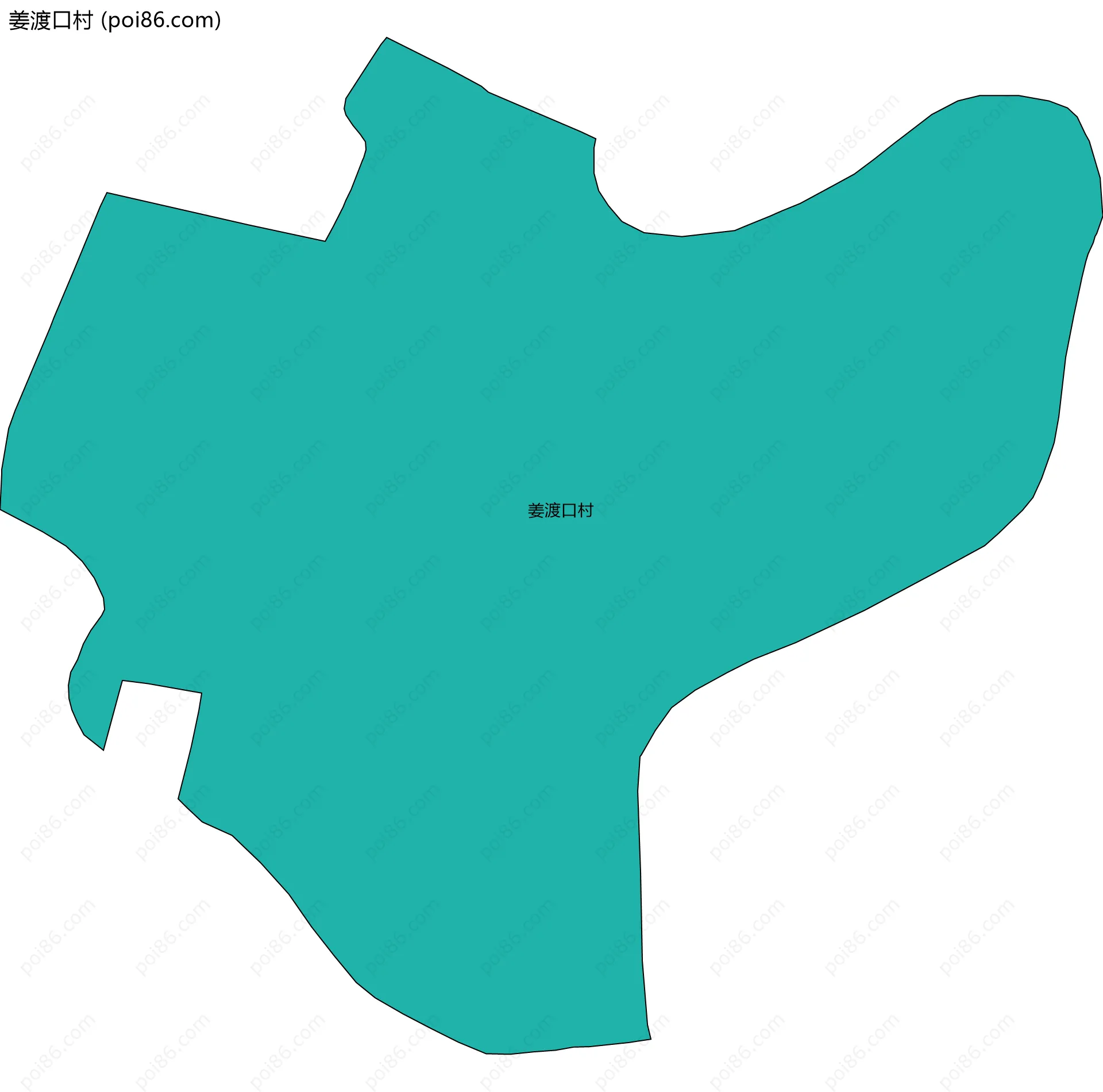 姜渡口村边界地图