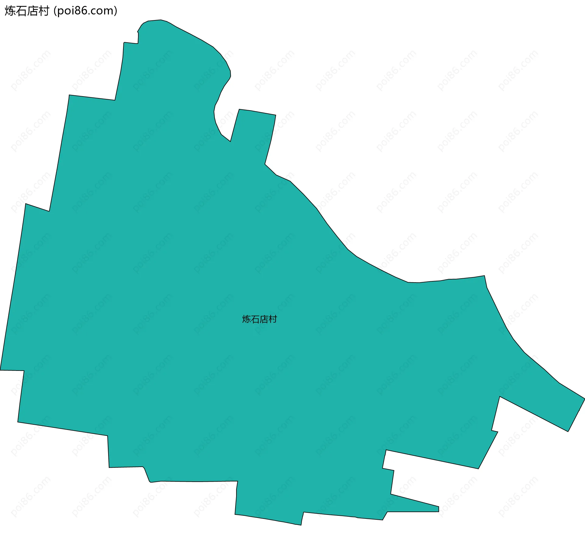 炼石店村边界地图