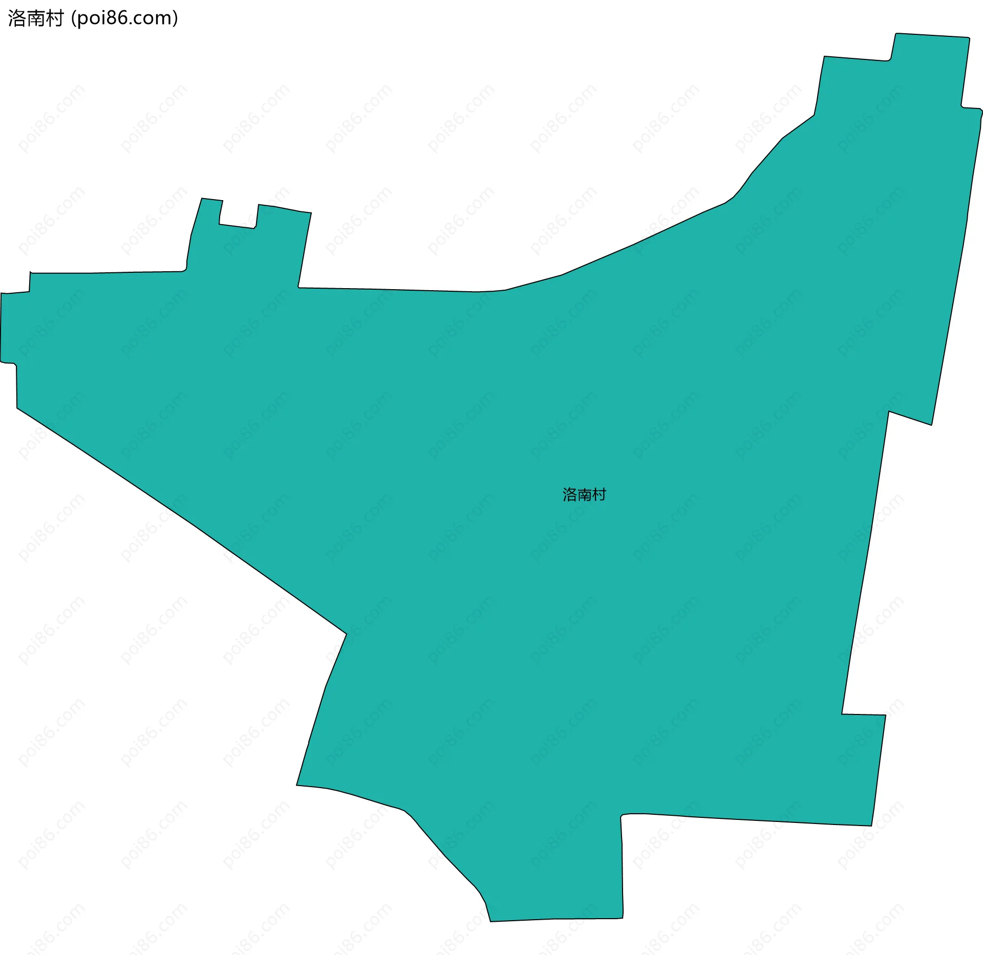 洛南村边界地图