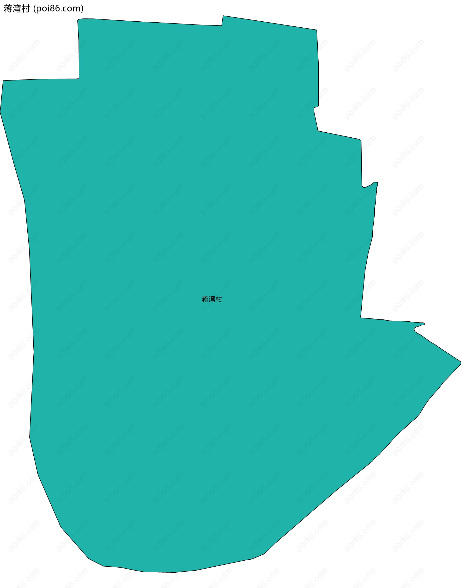 蒋湾村边界地图