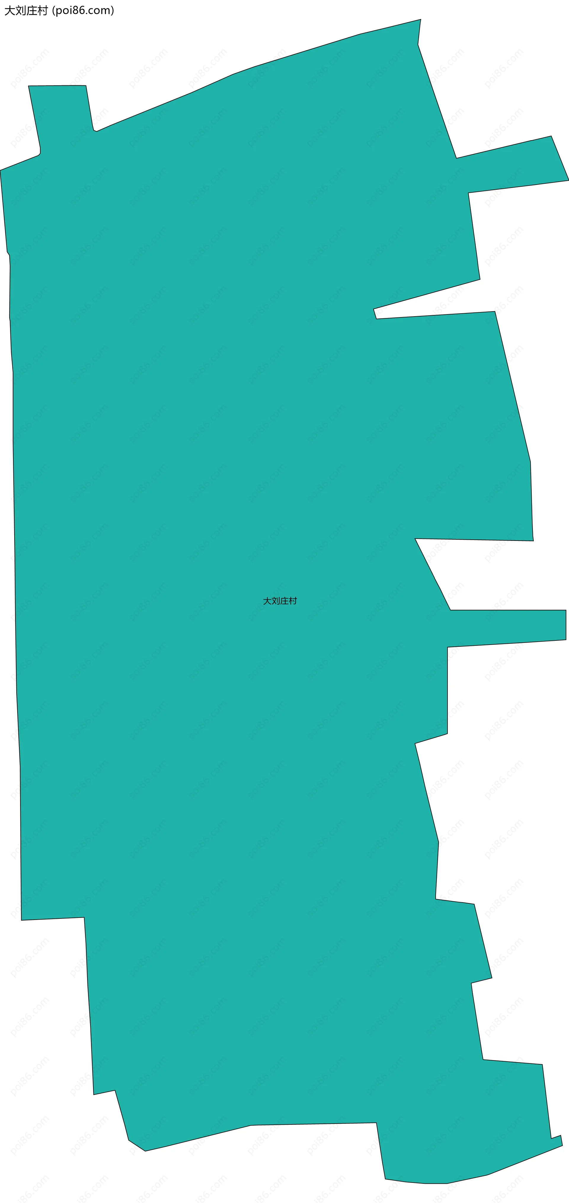 大刘庄村边界地图