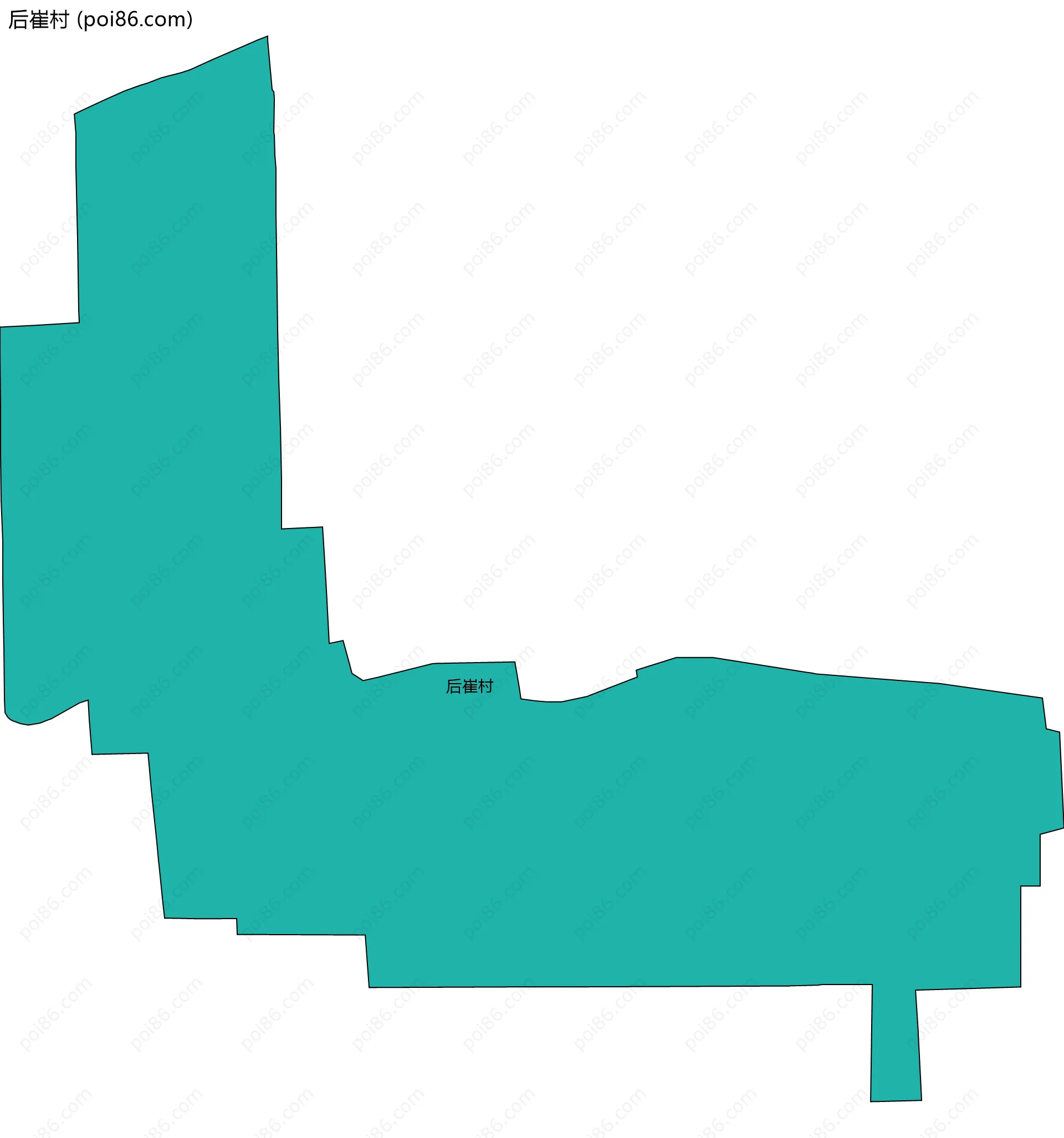 后崔村边界地图