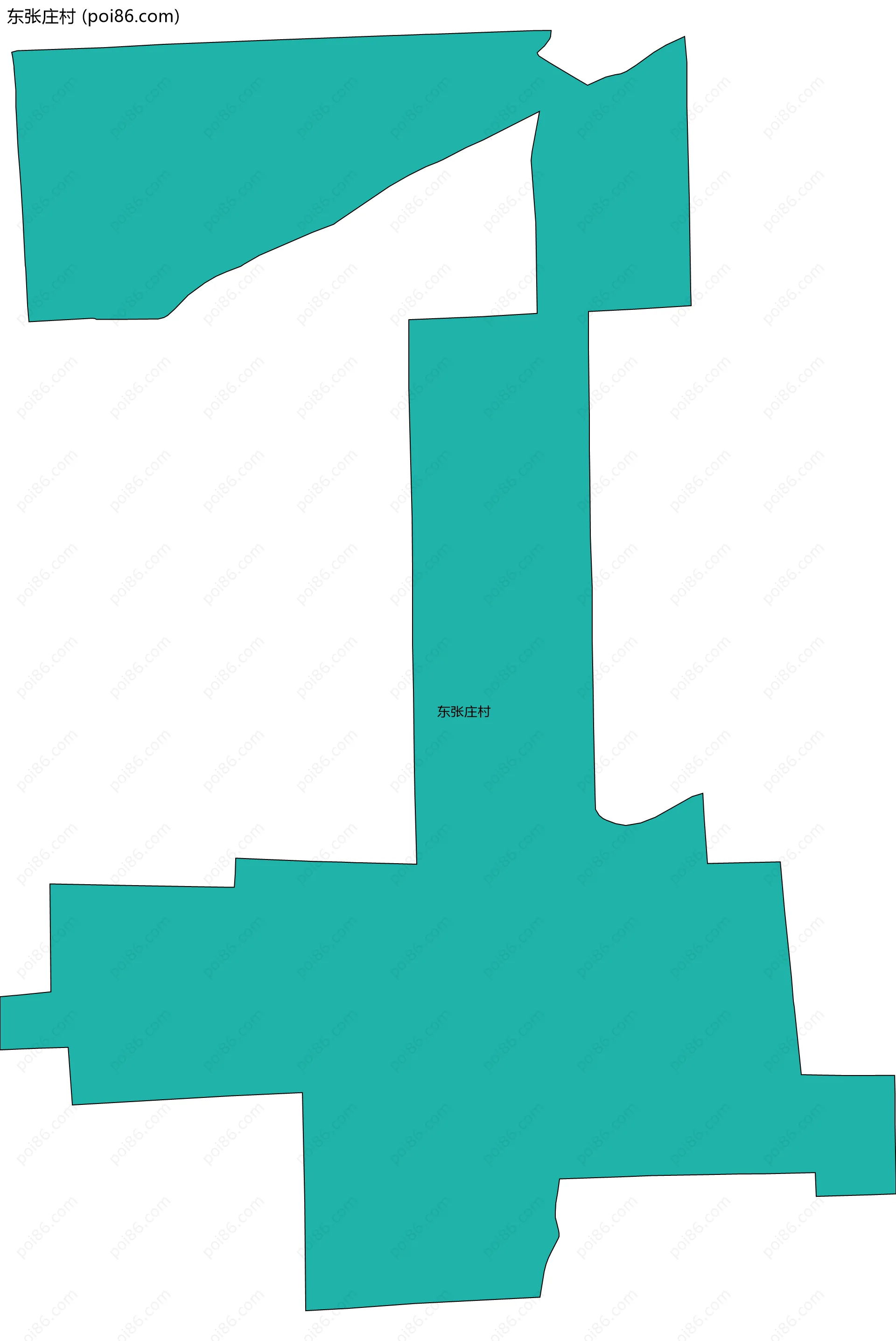 东张庄村边界地图