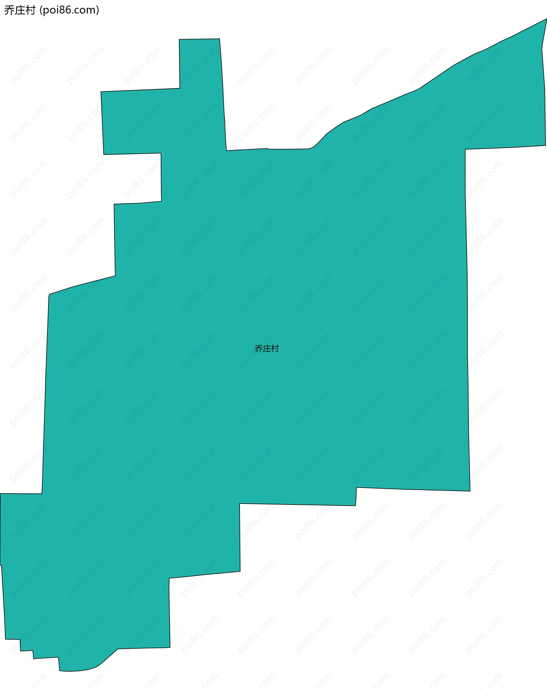 乔庄村边界地图