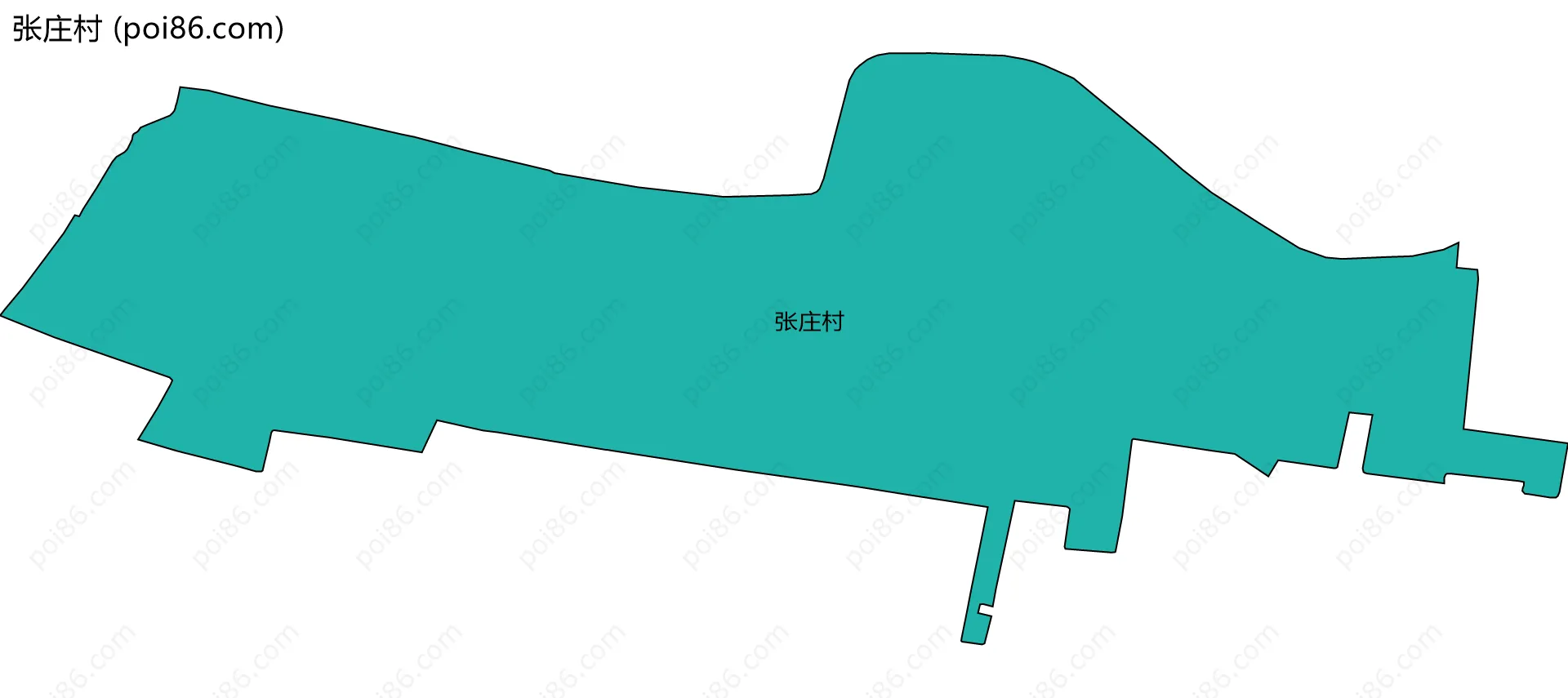 张庄村边界地图
