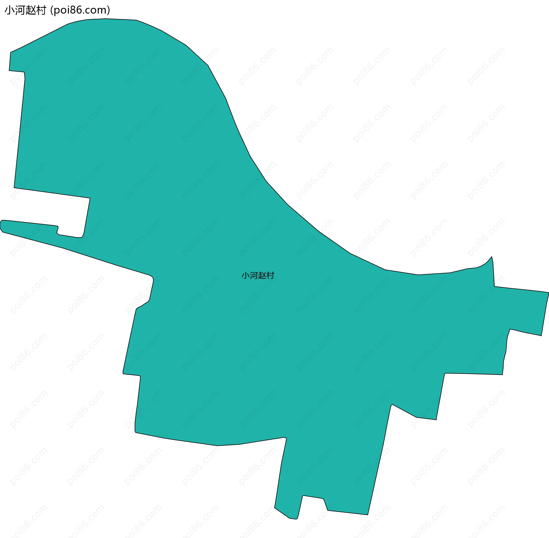 小河赵村边界地图