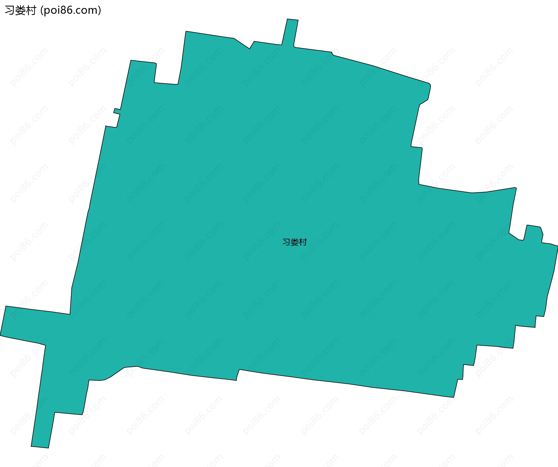 习娄村边界地图