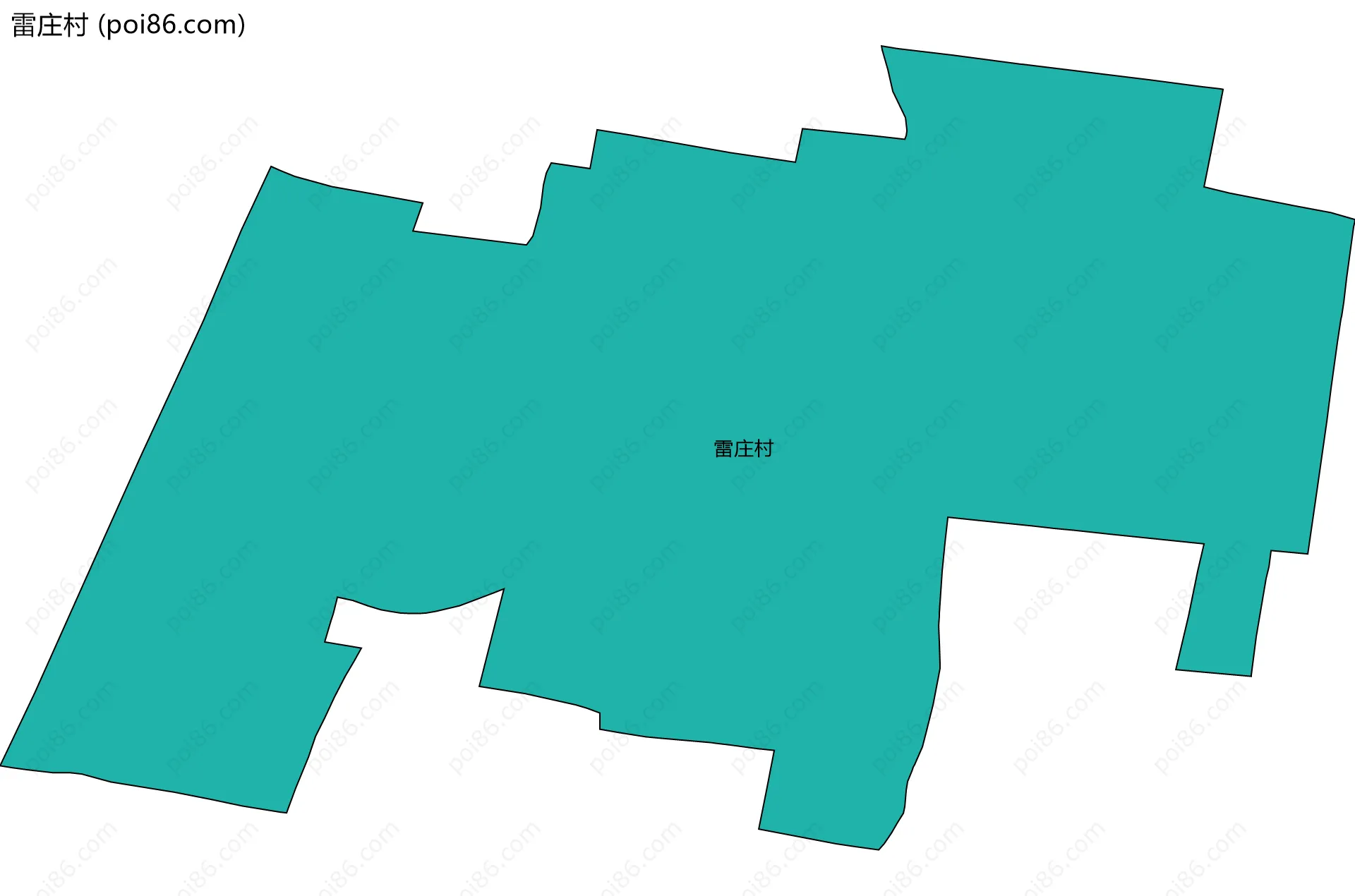 雷庄村边界地图