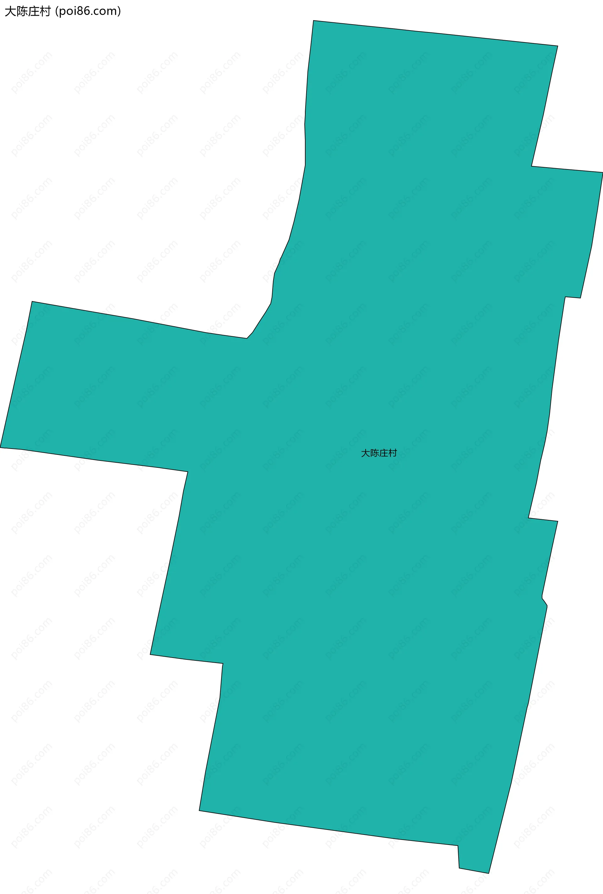 大陈庄村边界地图