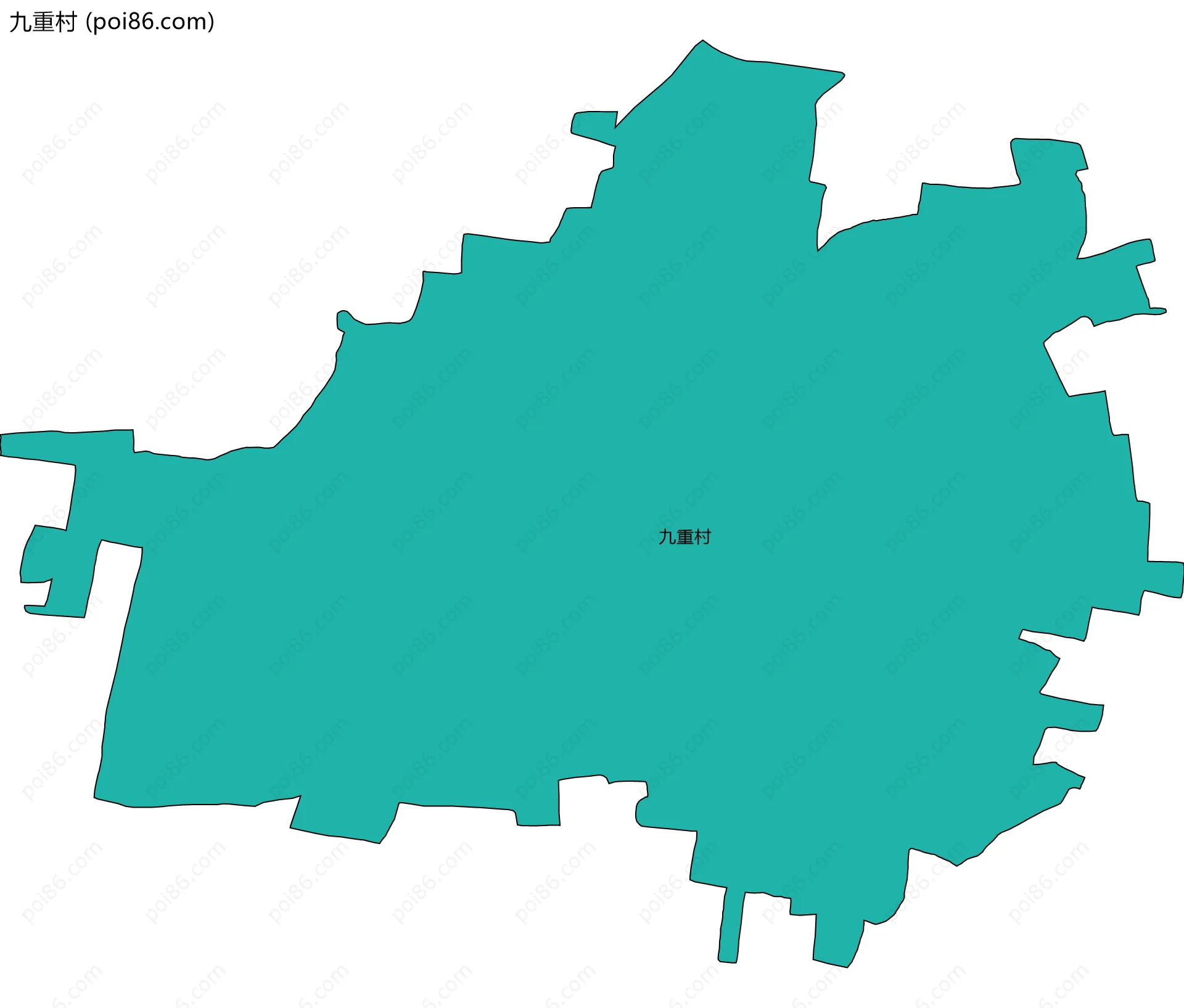 九重村边界地图