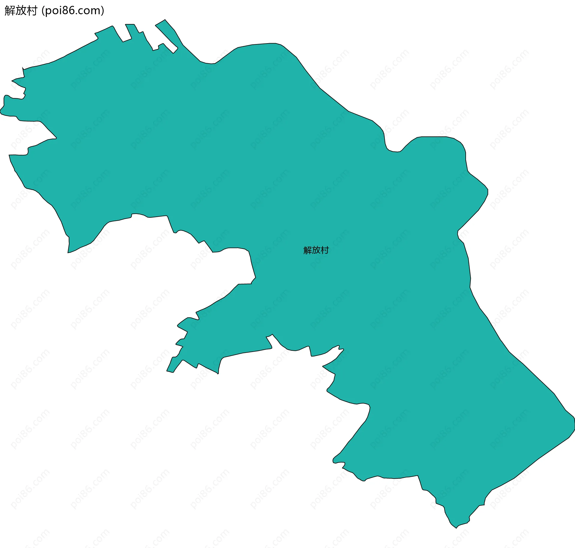解放村边界地图