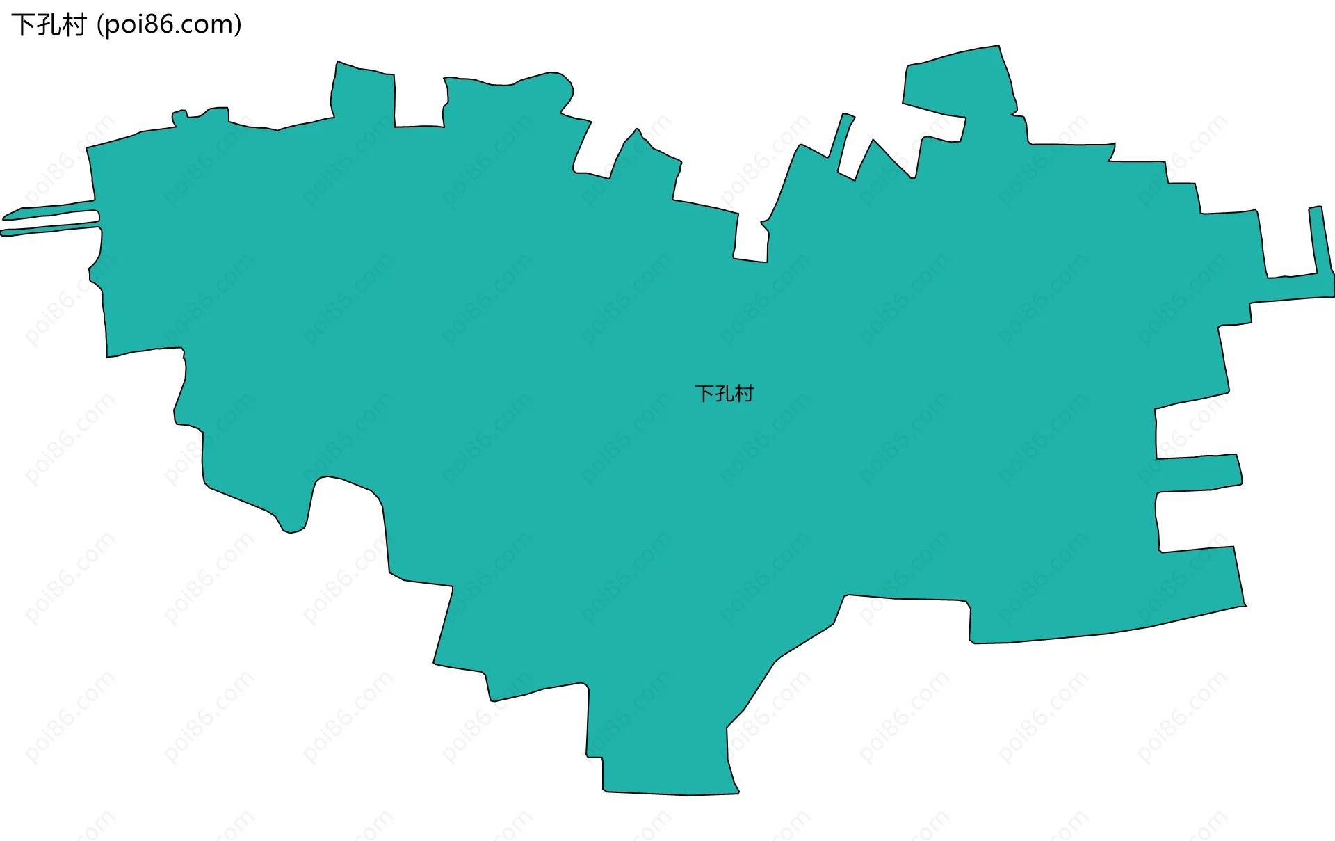 下孔村边界地图