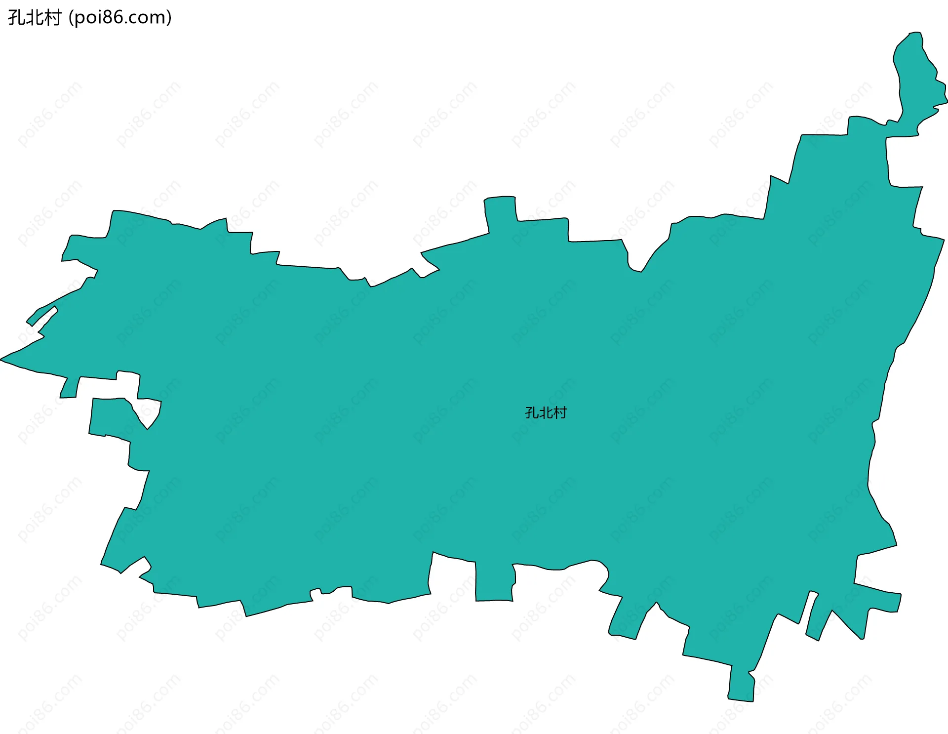 孔北村边界地图