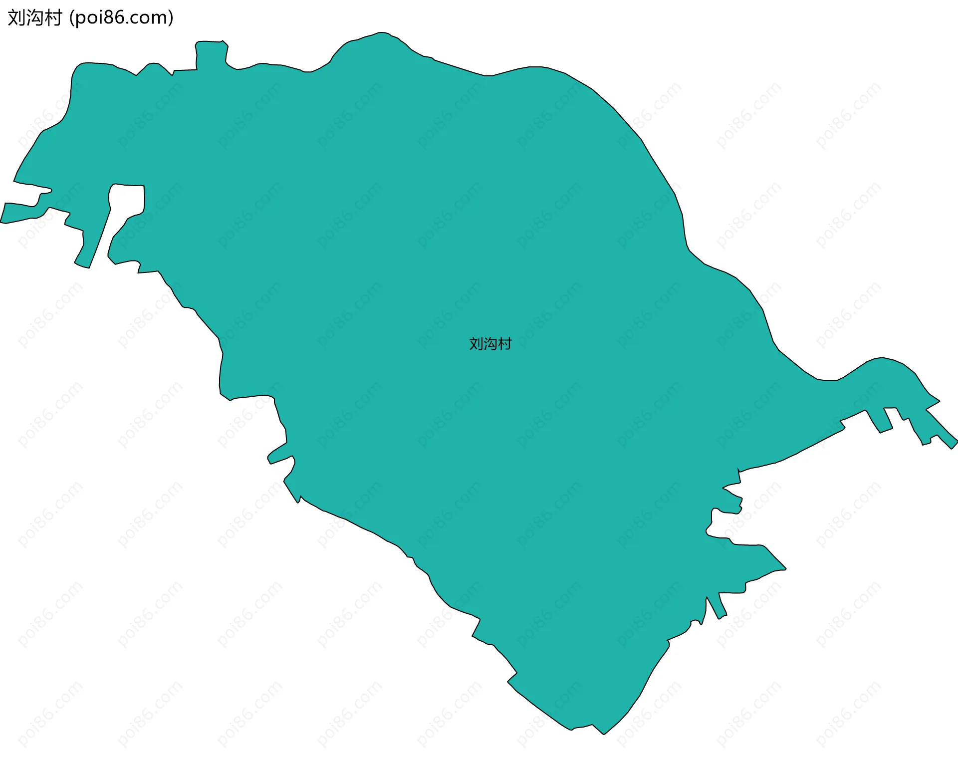 刘沟村边界地图