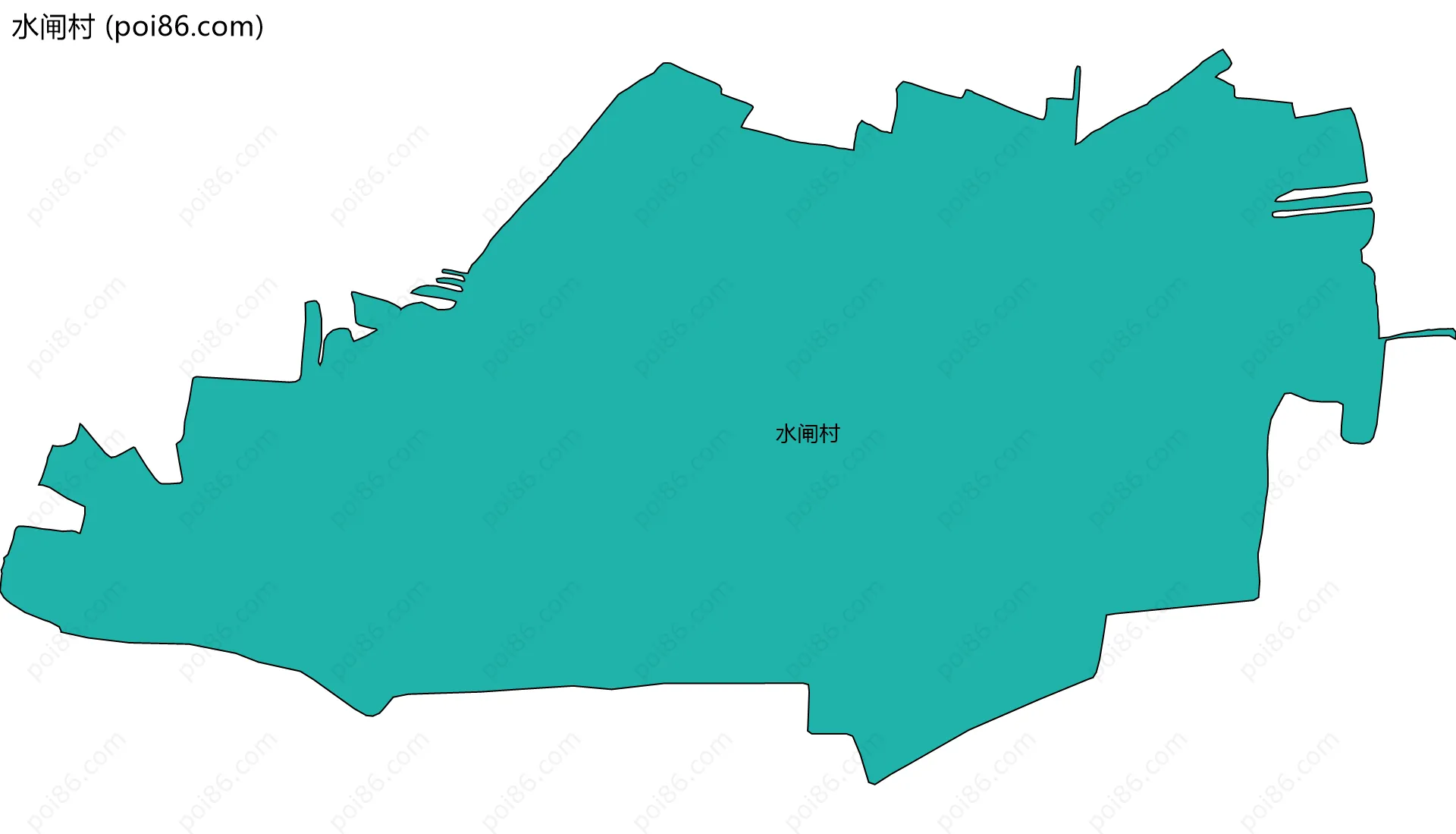水闸村边界地图