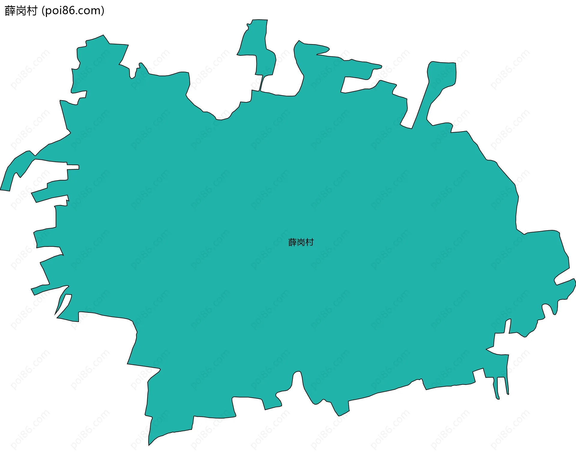 薛岗村边界地图