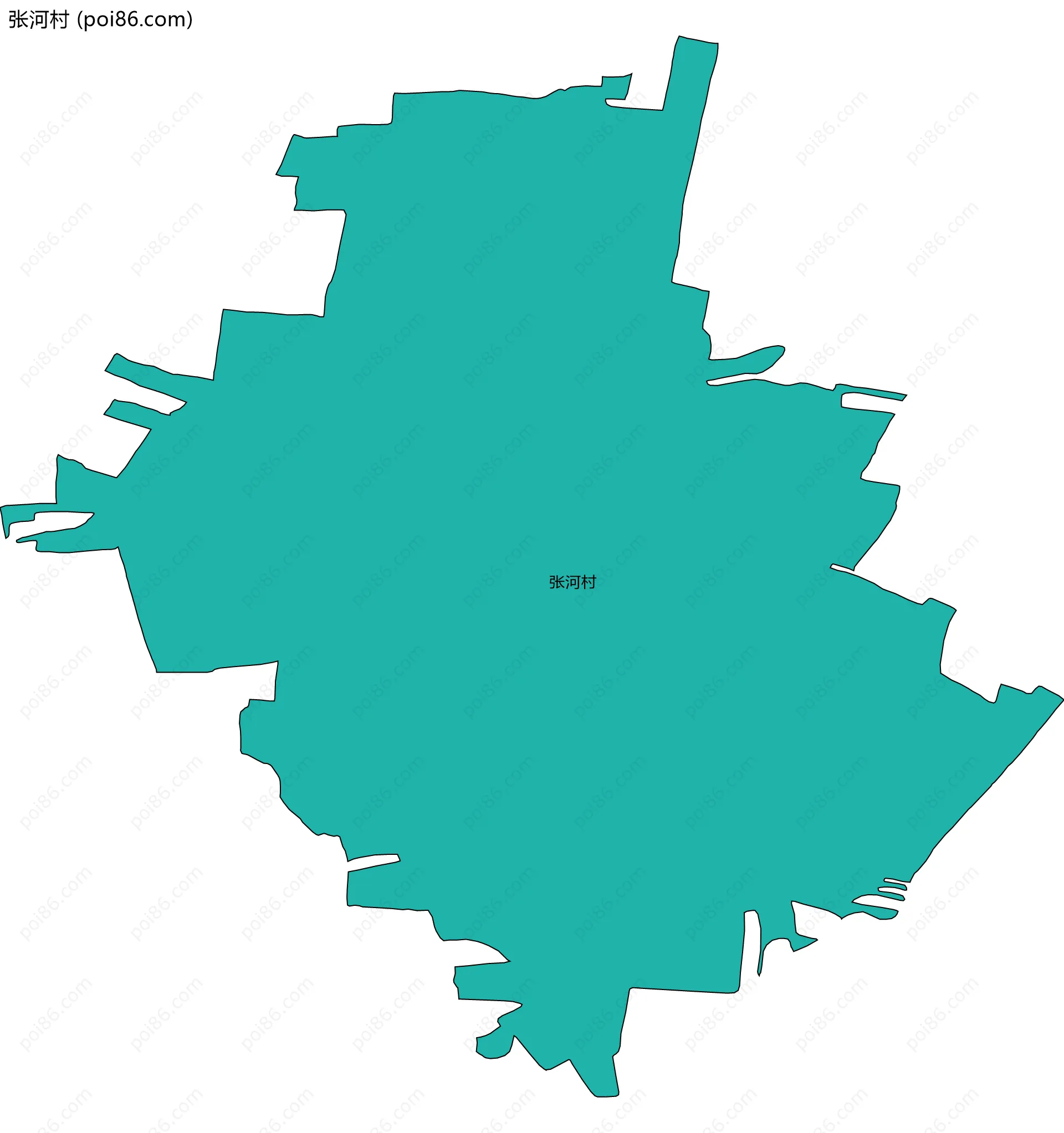 张河村边界地图