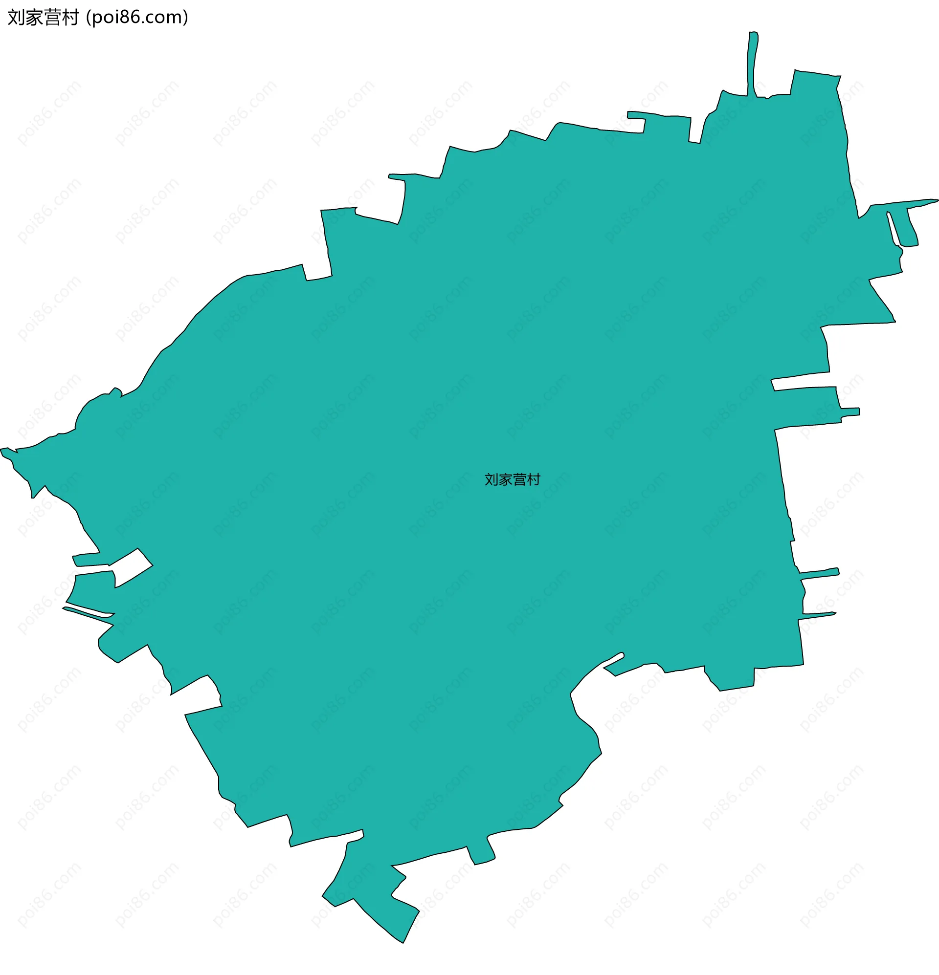 刘家营村边界地图