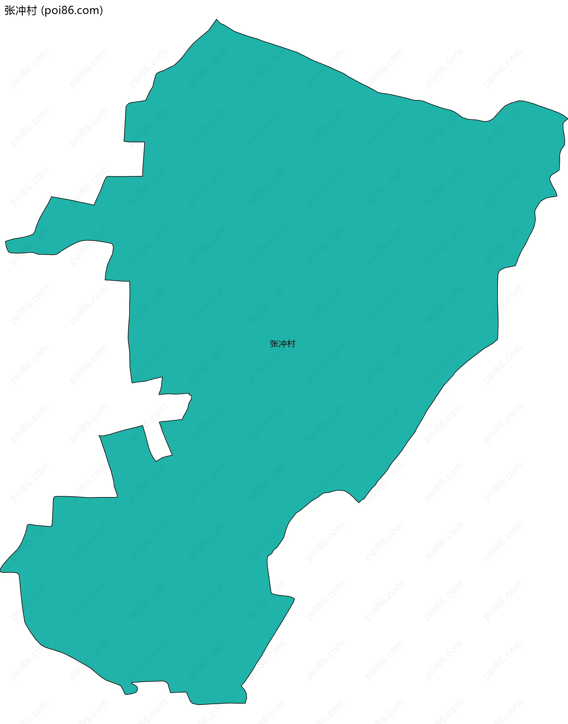 张冲村边界地图