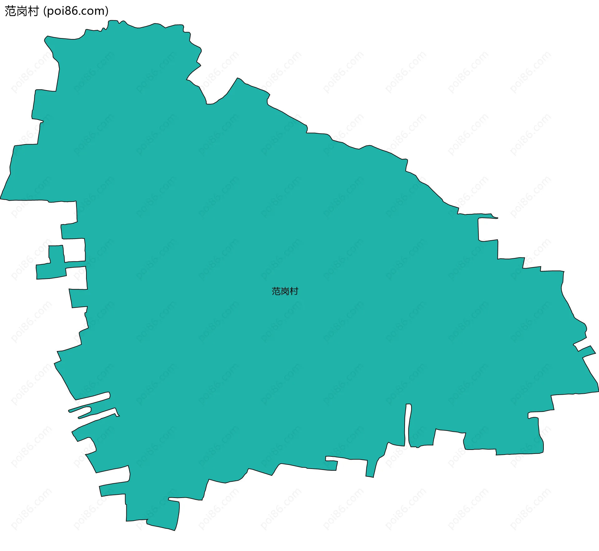 范岗村边界地图