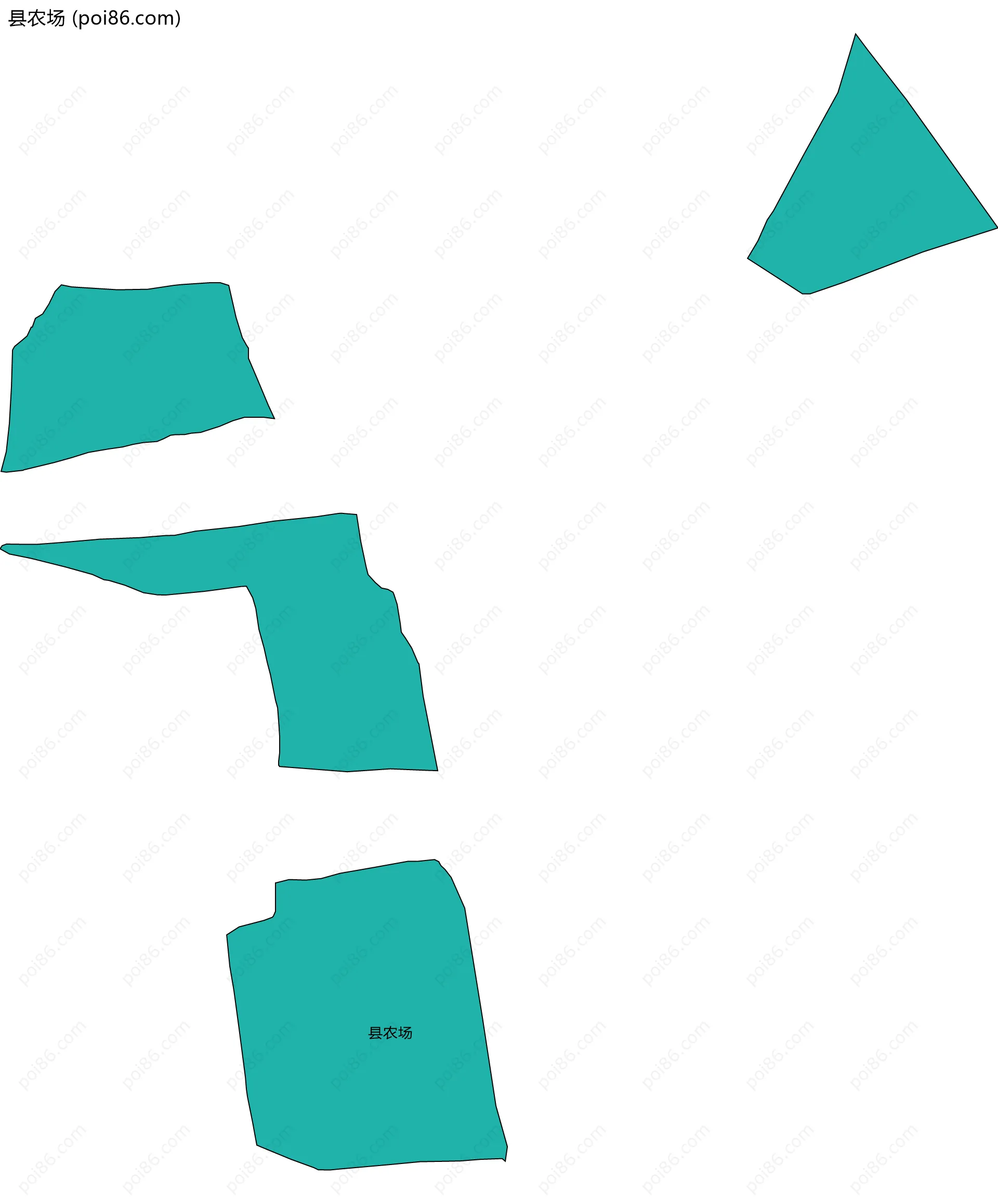 县农场边界地图