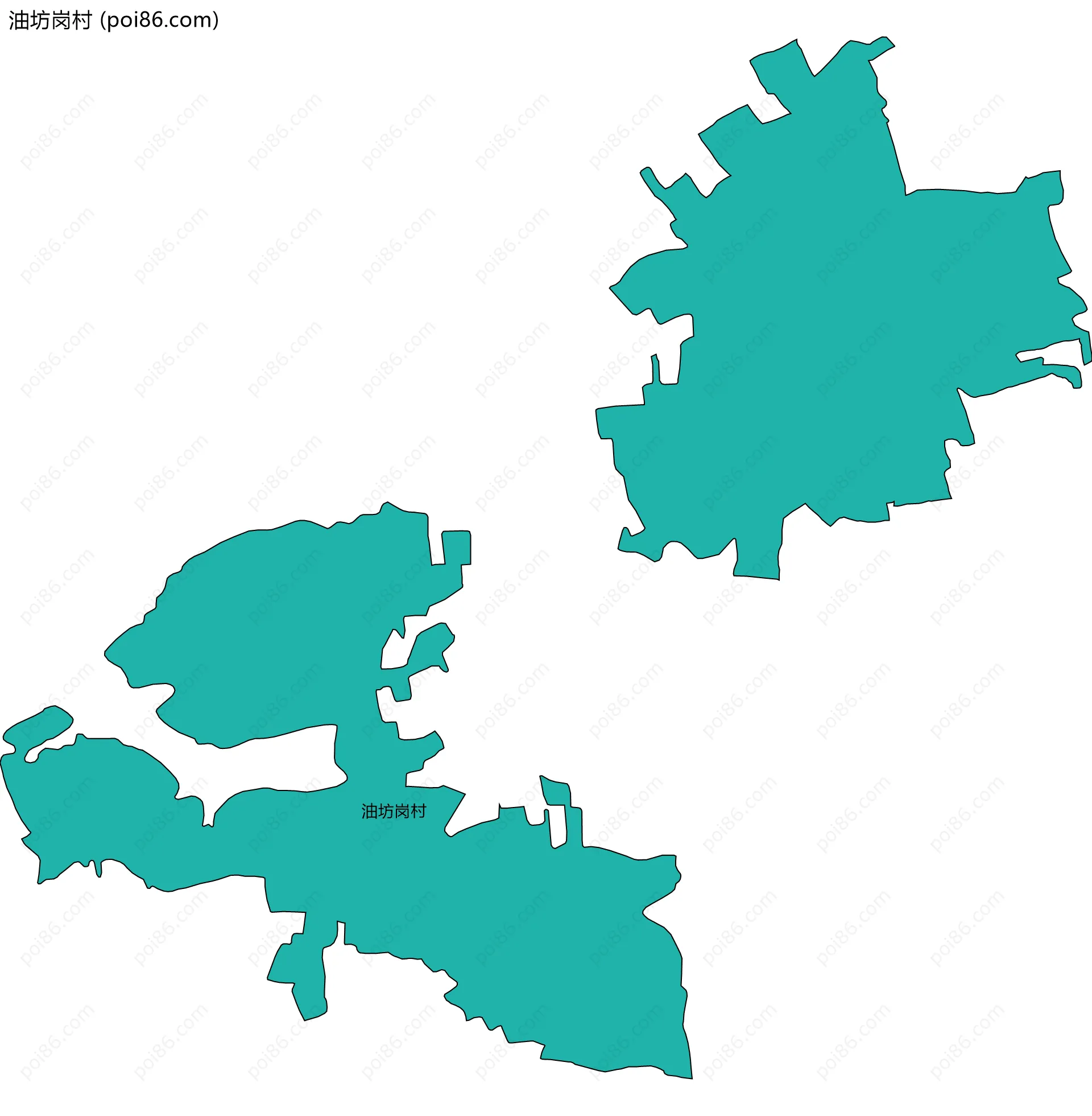 油坊岗村边界地图