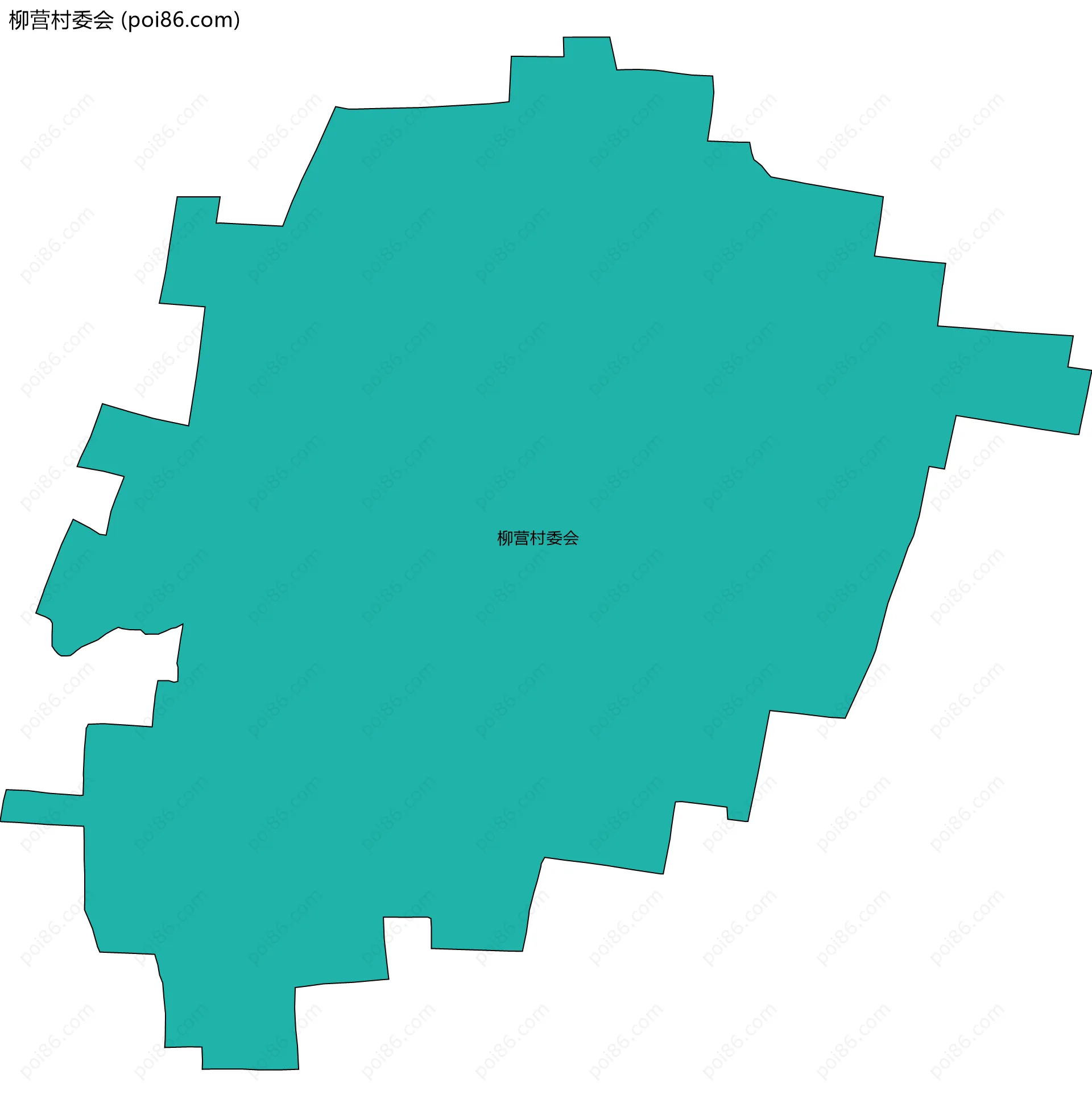 柳营村委会边界地图